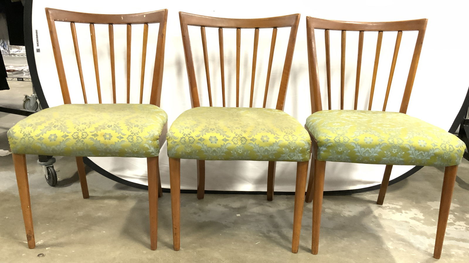 Spindle Back Upholstered Wood Dining Chairs (1 of 10)
