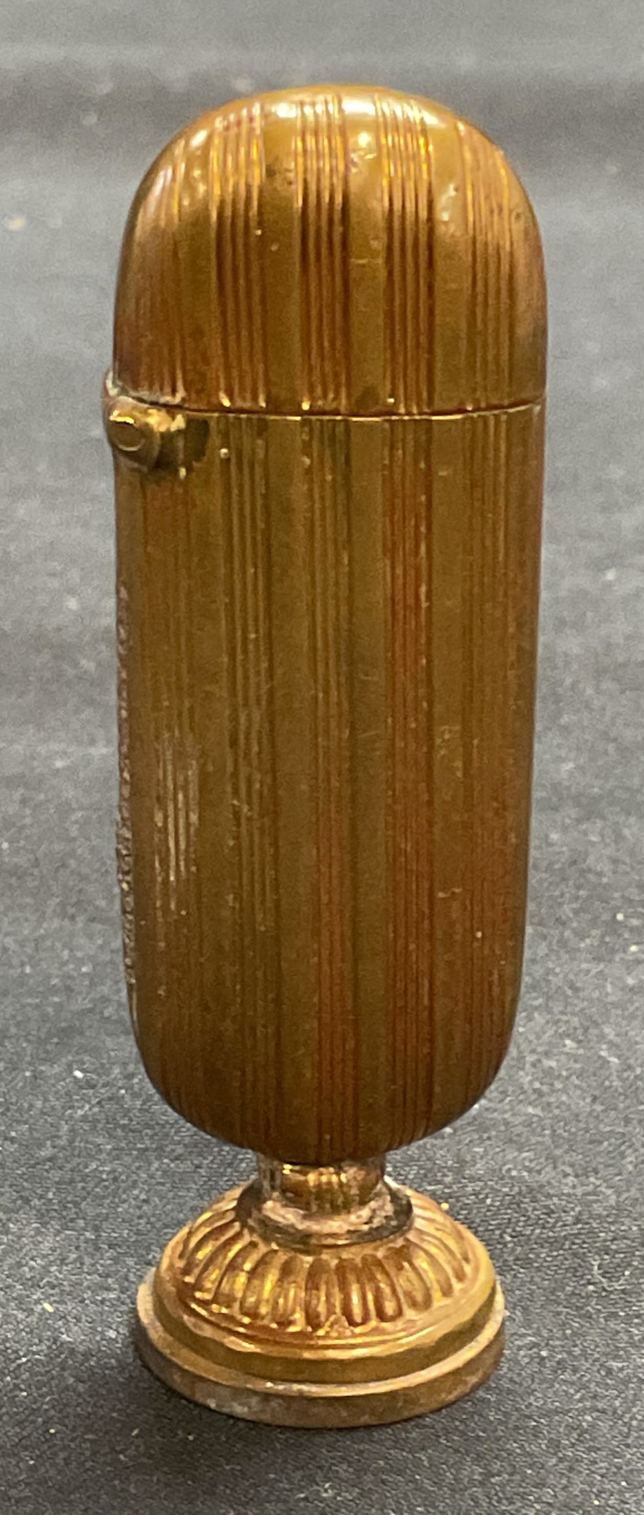 Vintage Brass Vesta Match Safe w/ Seal (1 of 6)