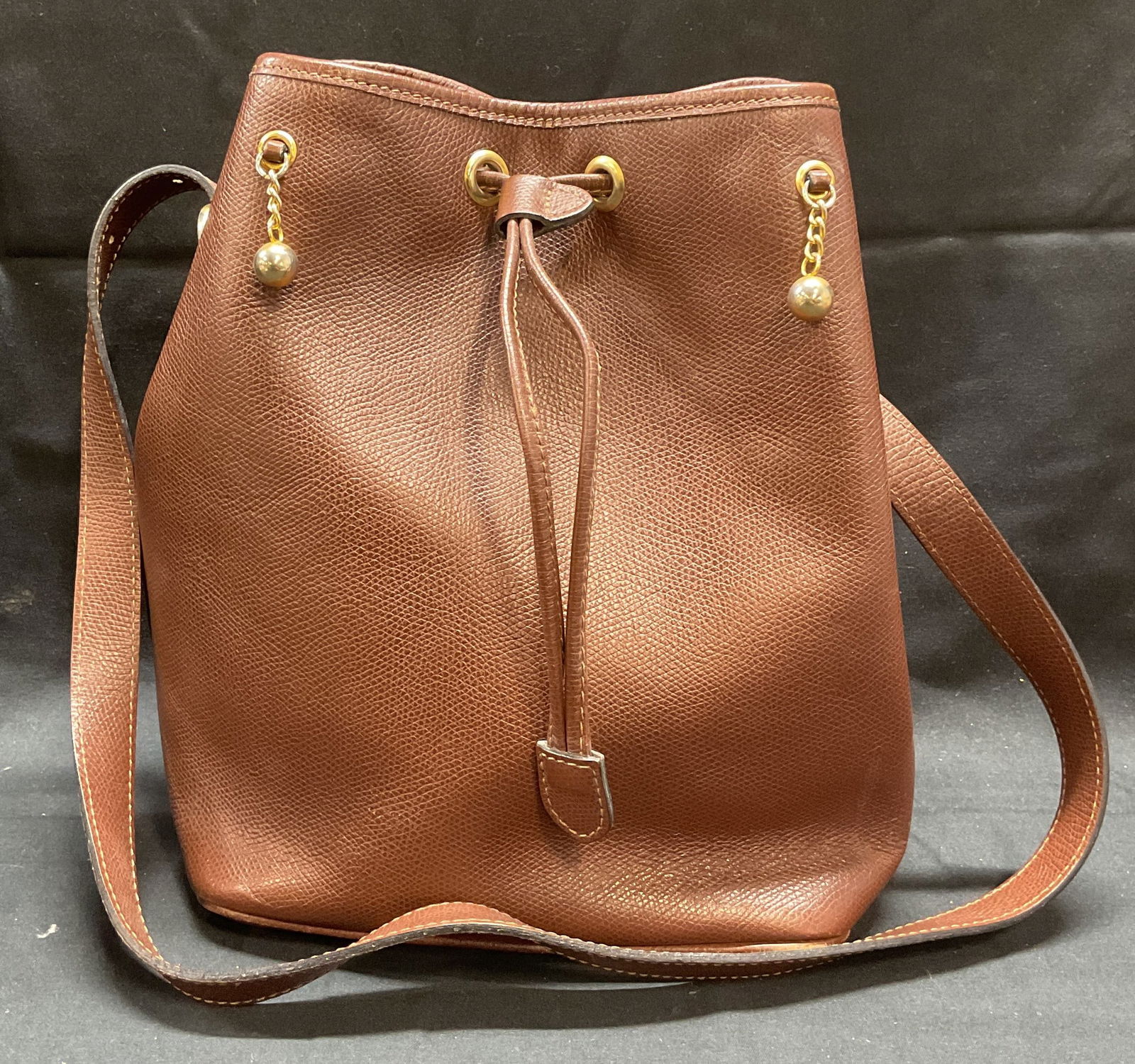 Didier Lamarthe Brown Leather Bucket Bag, France (1 of 7)