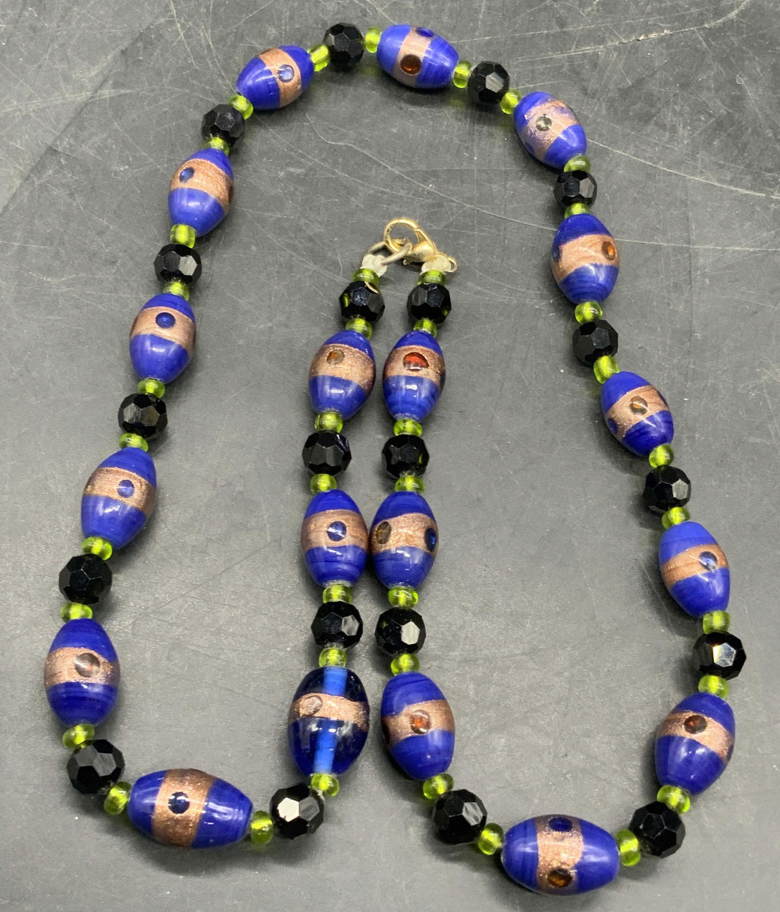 Vintage Art Glass Beaded Necklace (1 of 10)