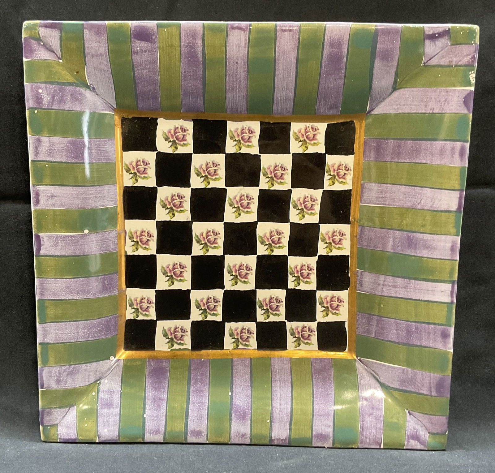 Mackenzie Childs Square Torquay Ceramic Dish (1 of 7)