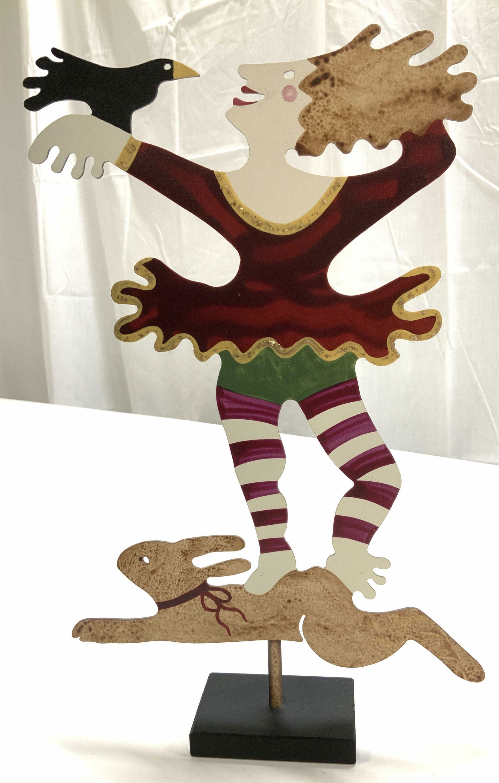 Signed Judee Bomberger Whimsical Iron Figural (1 of 6)