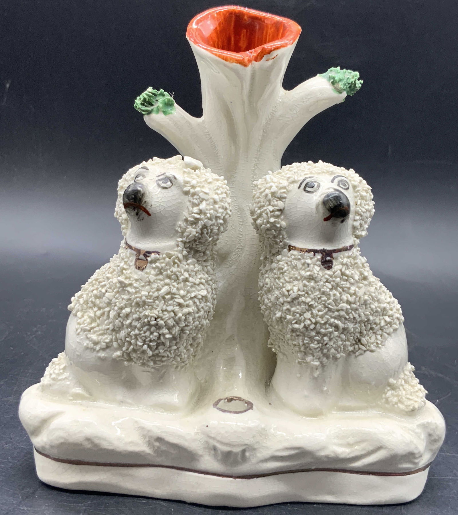 STAFFORDSHIRE ENGLAND Vntg Dog Figural Spill Vase (1 of 12)