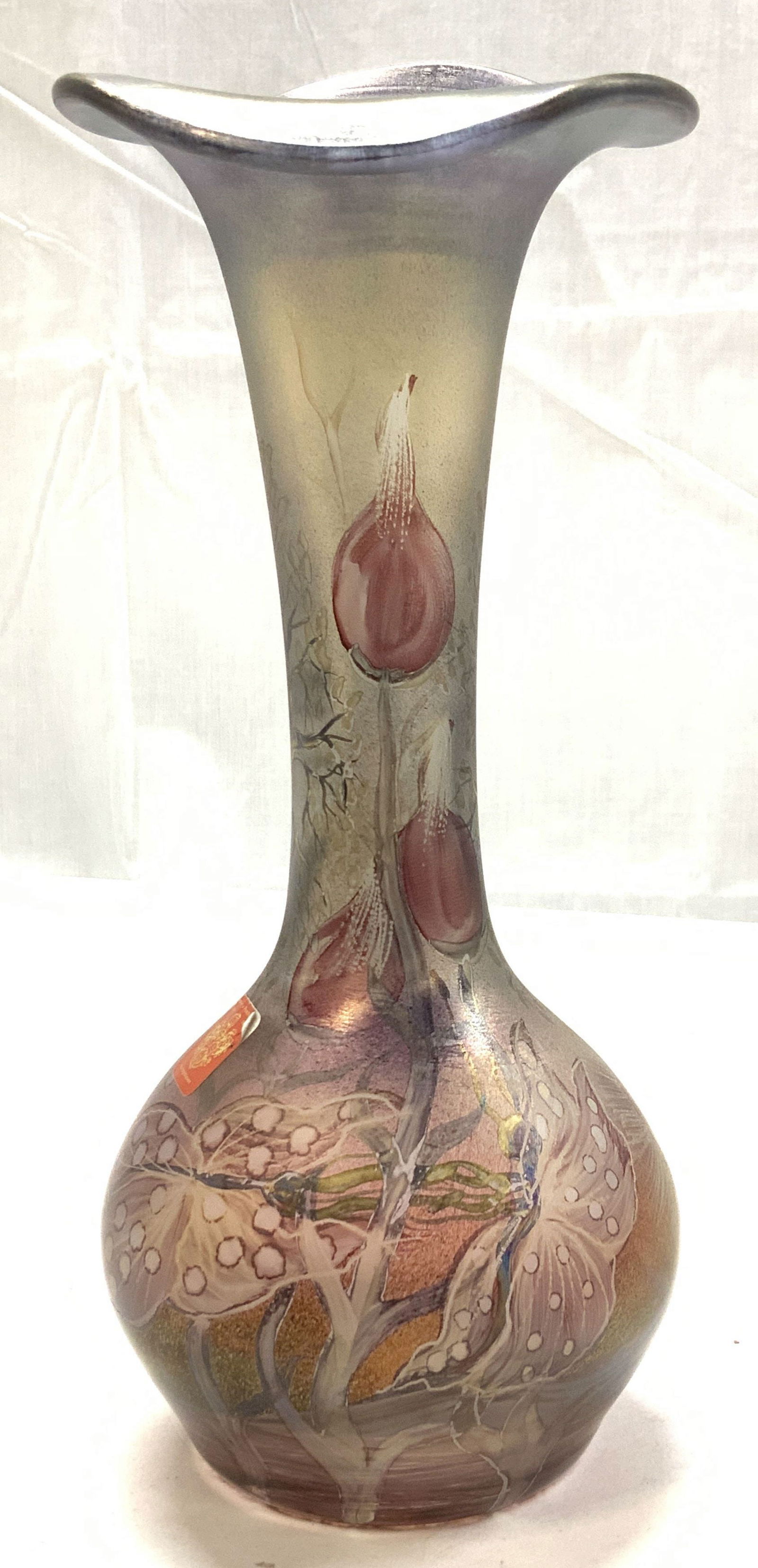 Sign. Poschinger Boho Iridescent Art Glass Vase (1 of 6)