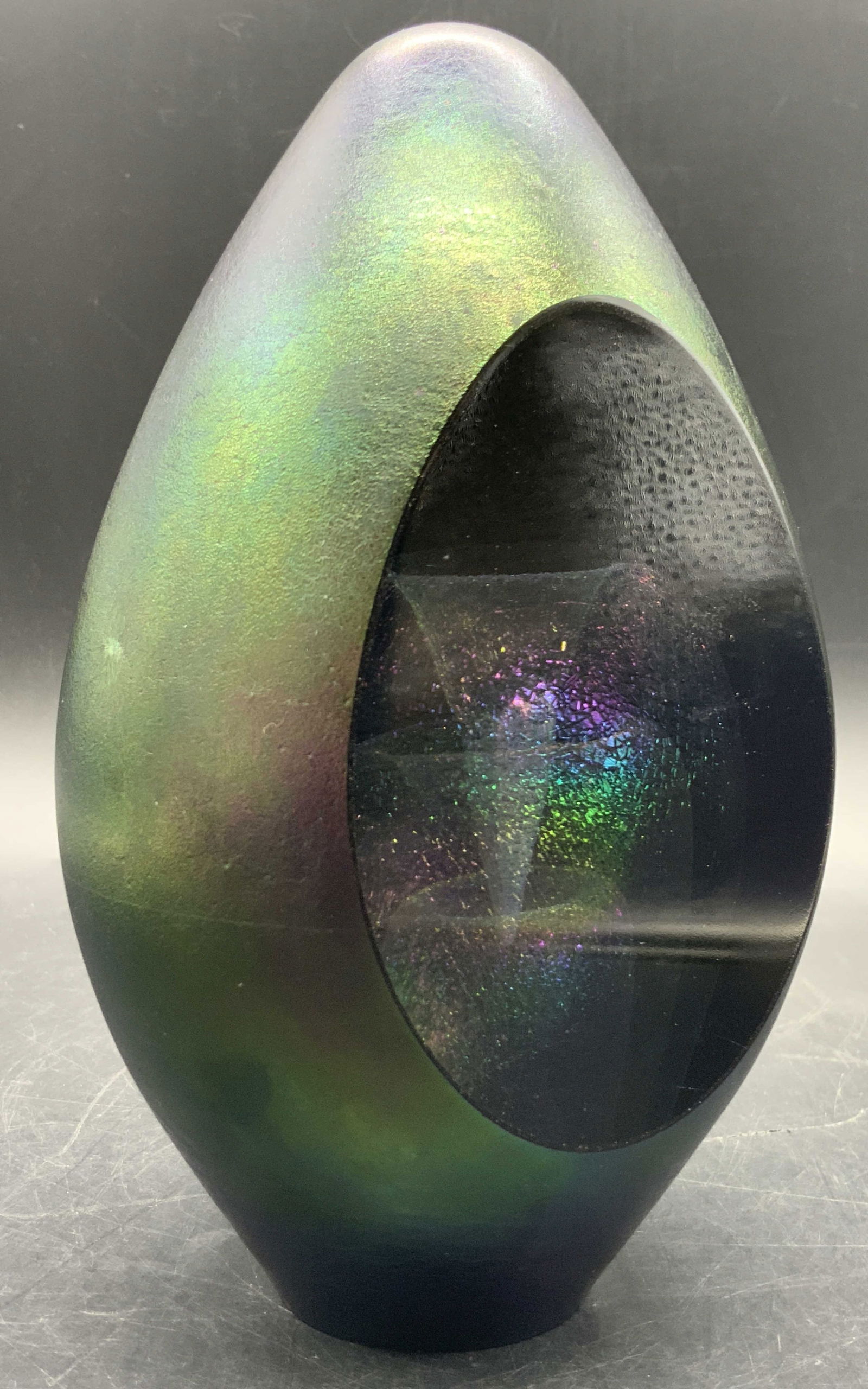Robert Eickholt 1999 Iridescent Glass Paperweight (1 of 9)