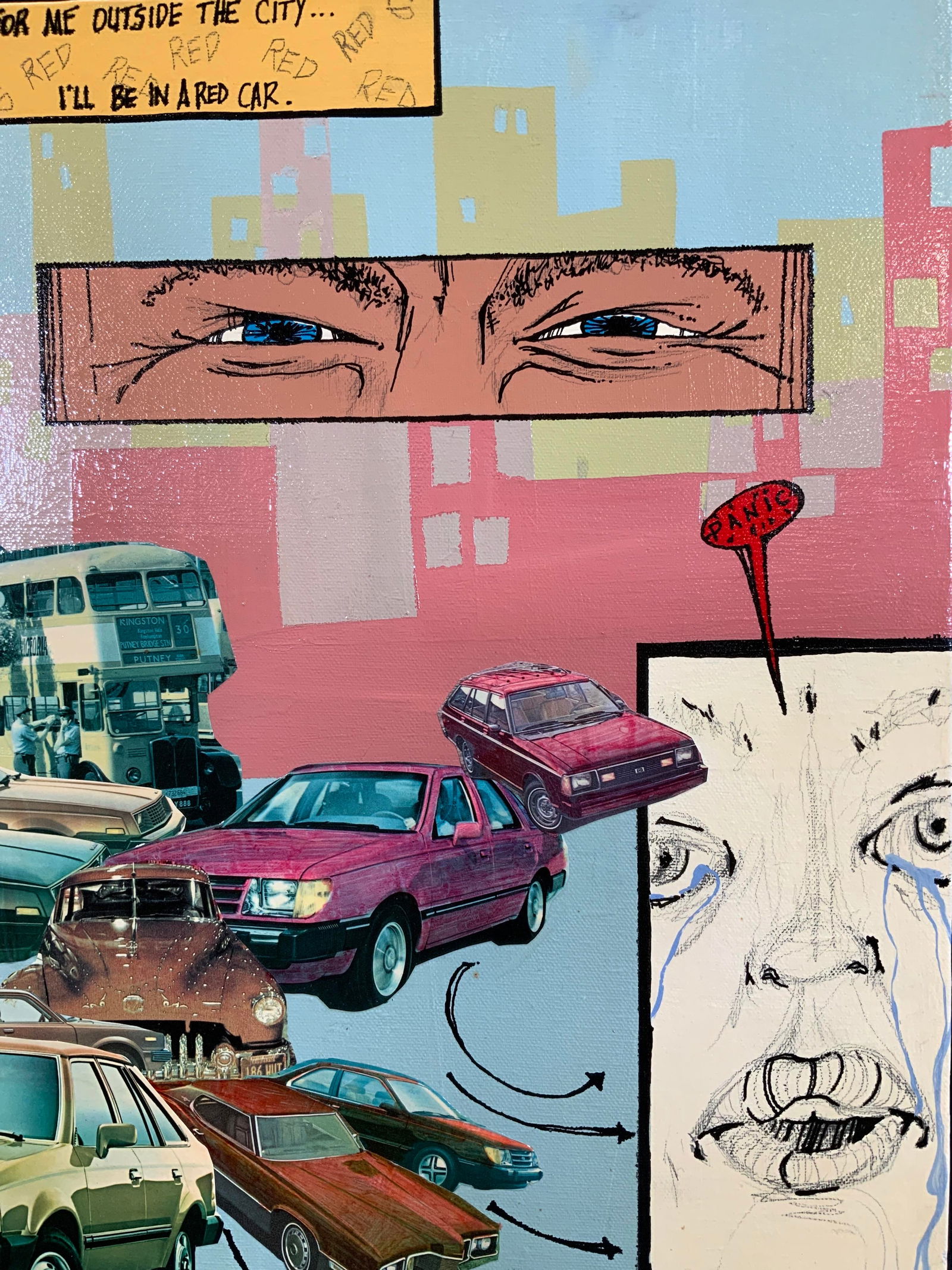 Signed Alli Good Wait For Me Mixed Media Art 2002 (1 of 10)