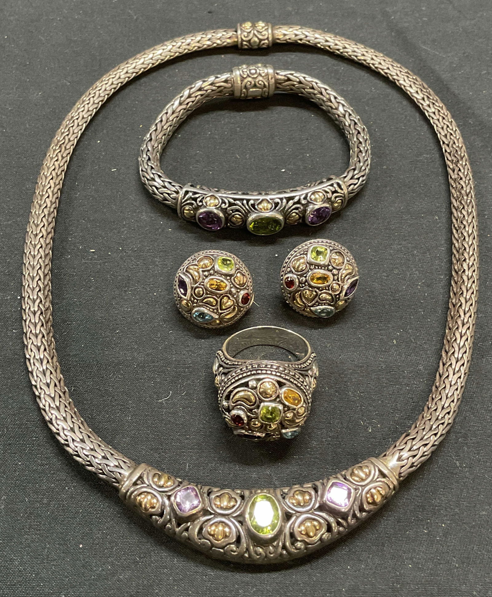 4 Vntg Samuel Benham Sterling 18k Gold Jewelry (1 of 12)