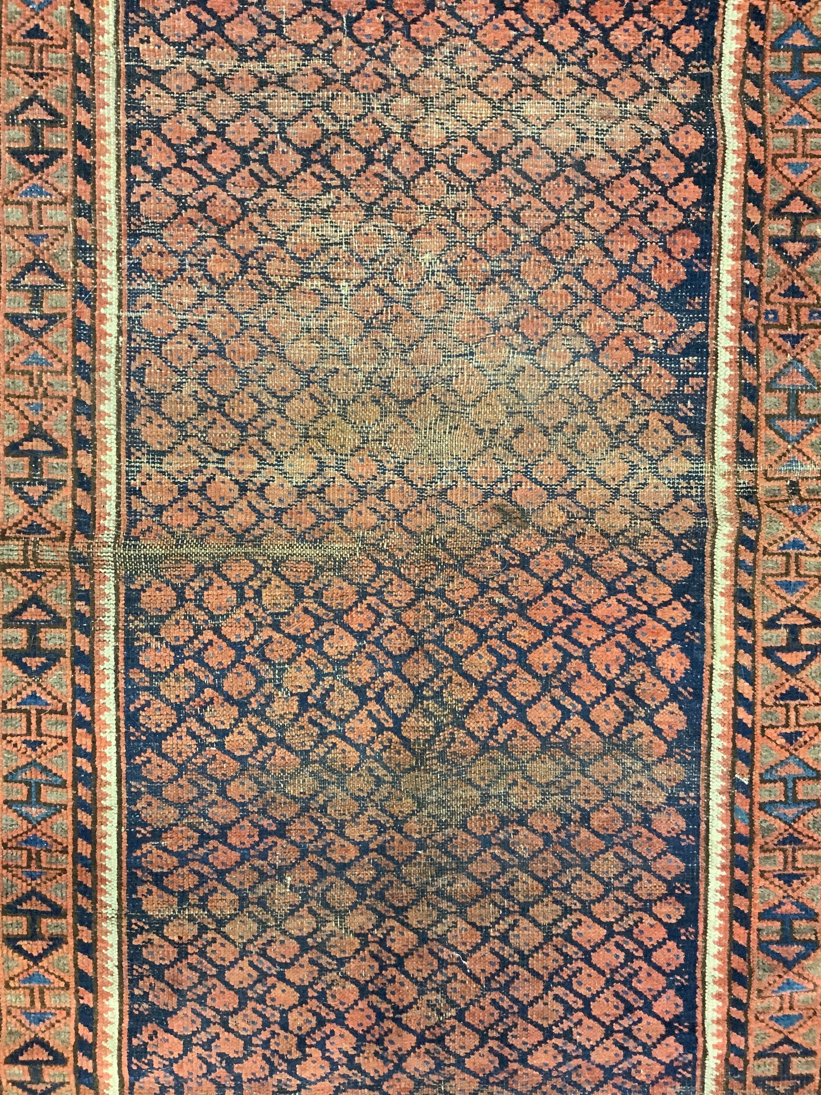 Antq Handmade Wool  Rug 19th C (1 of 8)