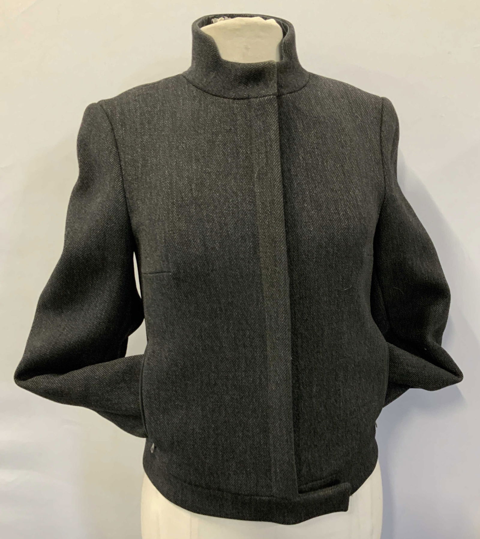 PRADA MILANO Wool Jacket w Leather Trim, Italy (1 of 12)