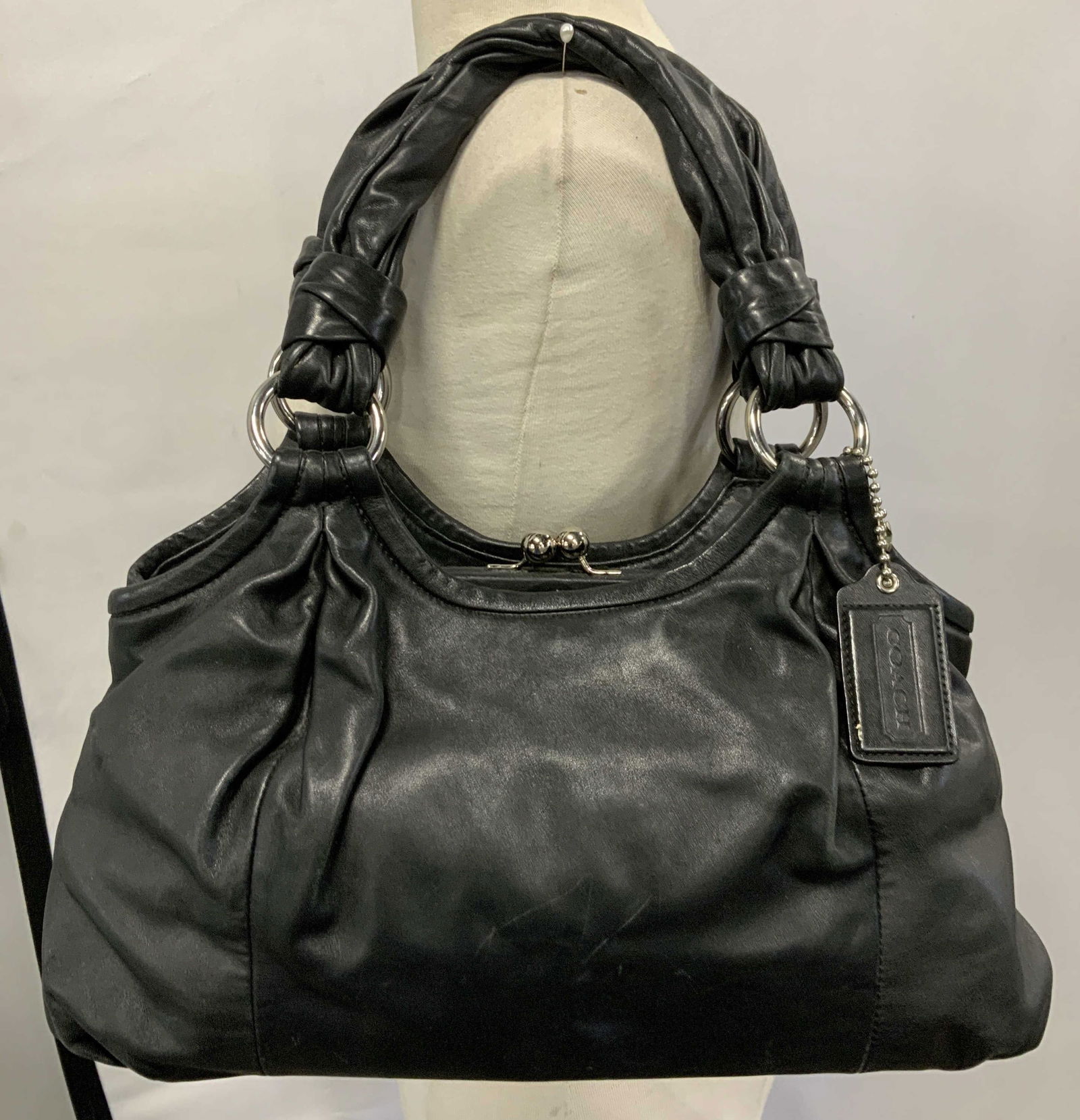 COACH Black Leather Vntg Handbag (1 of 9)
