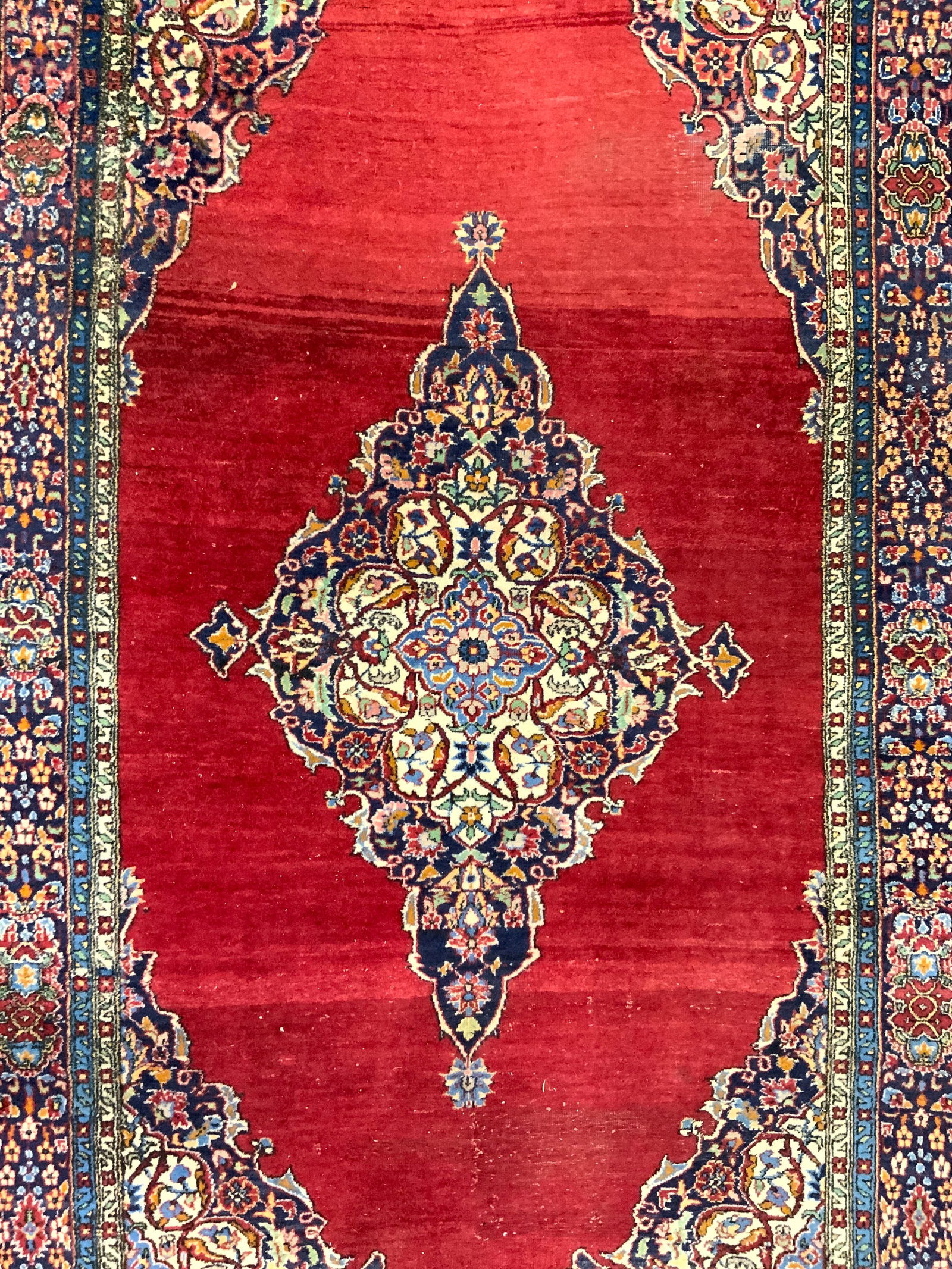 Antique Turkish Floral Handwoven Wool Rug (1 of 8)