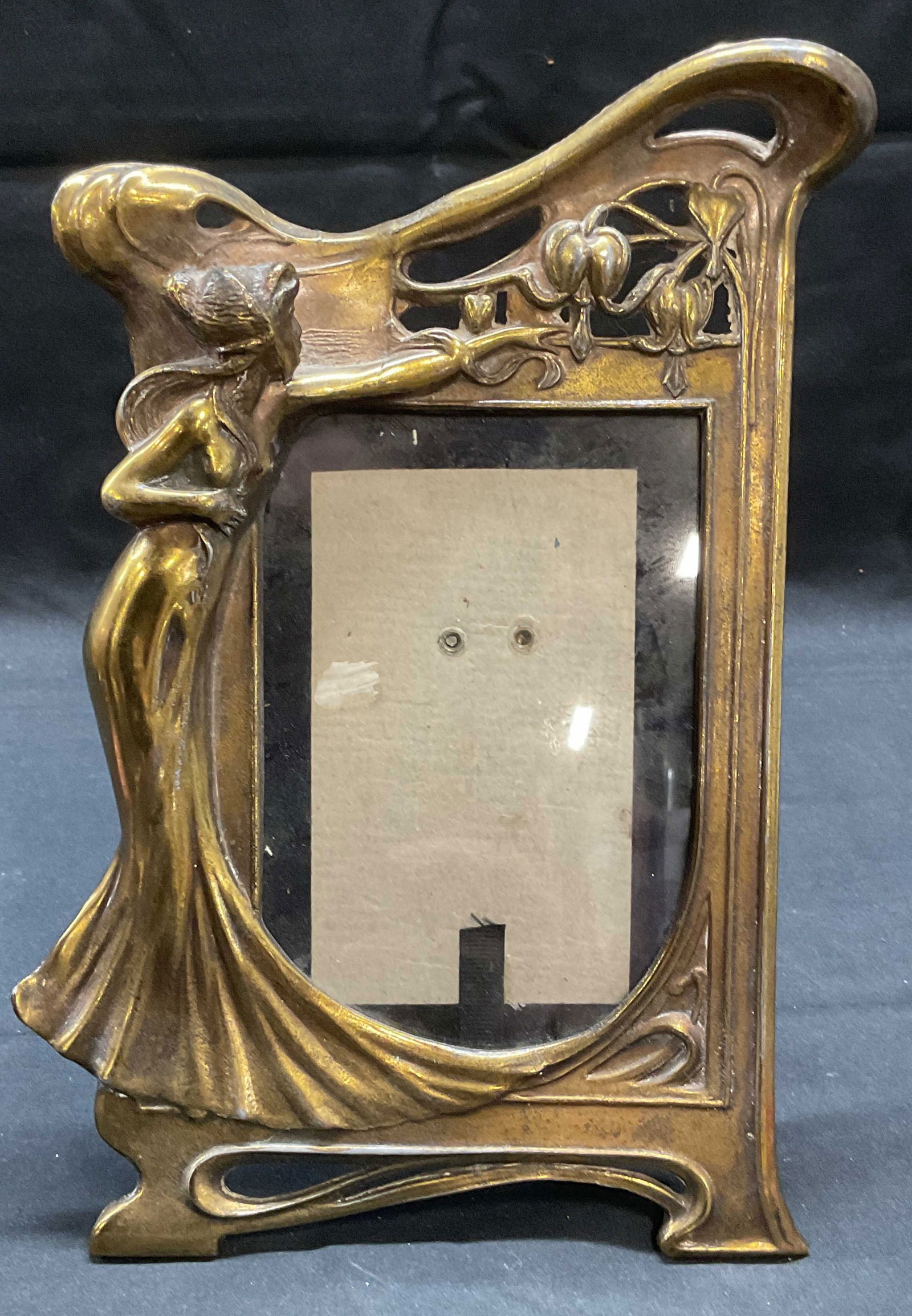 Vintage Art Nouveau Figural Brass Picture Frame (1 of 6)