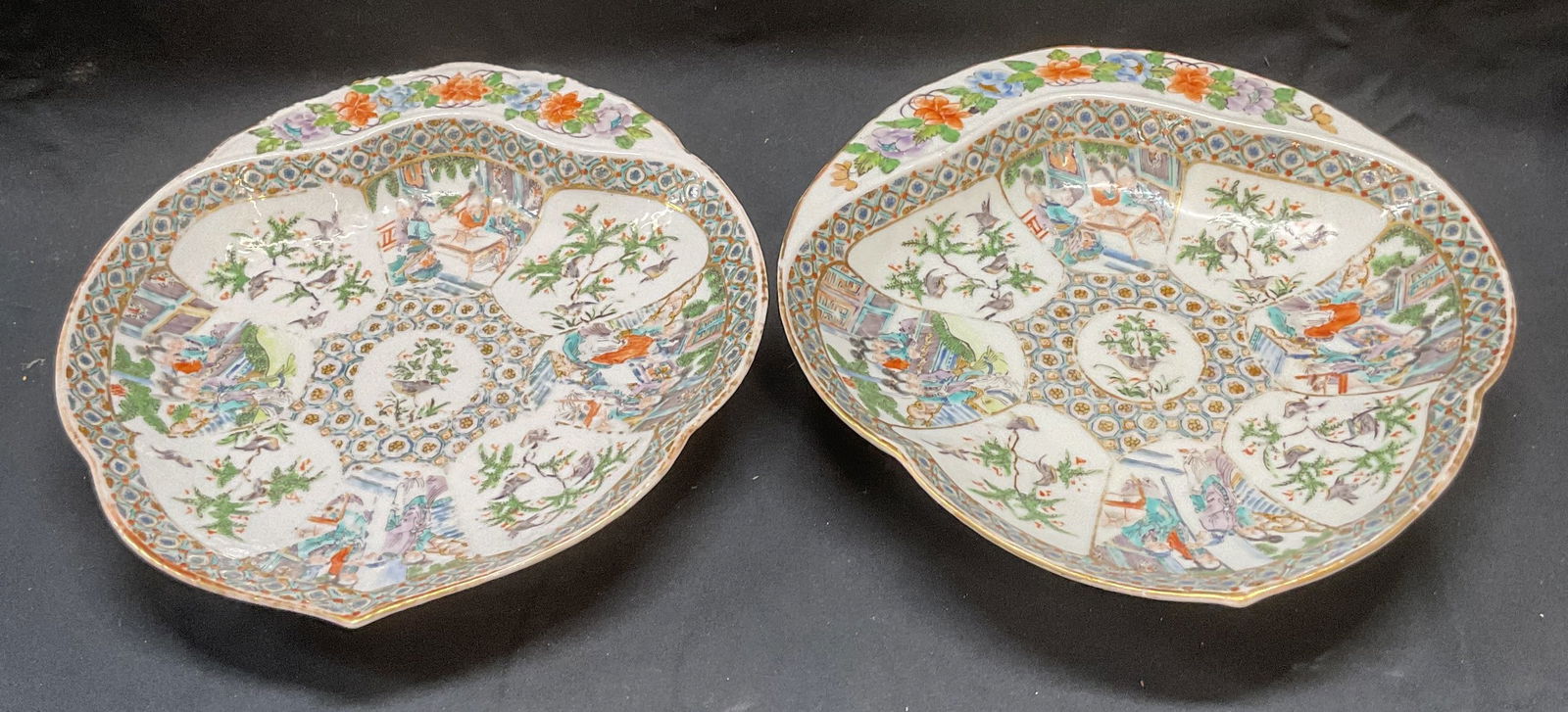 Pair Vntg Chinese Famille Verte Porcelain Plates (1 of 10)