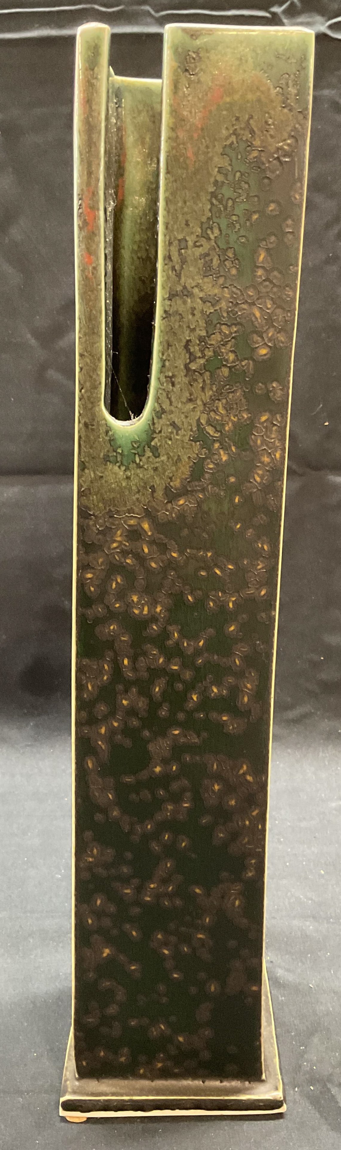 Vintage Angela FINA Green Ceramic Vase (1 of 6)