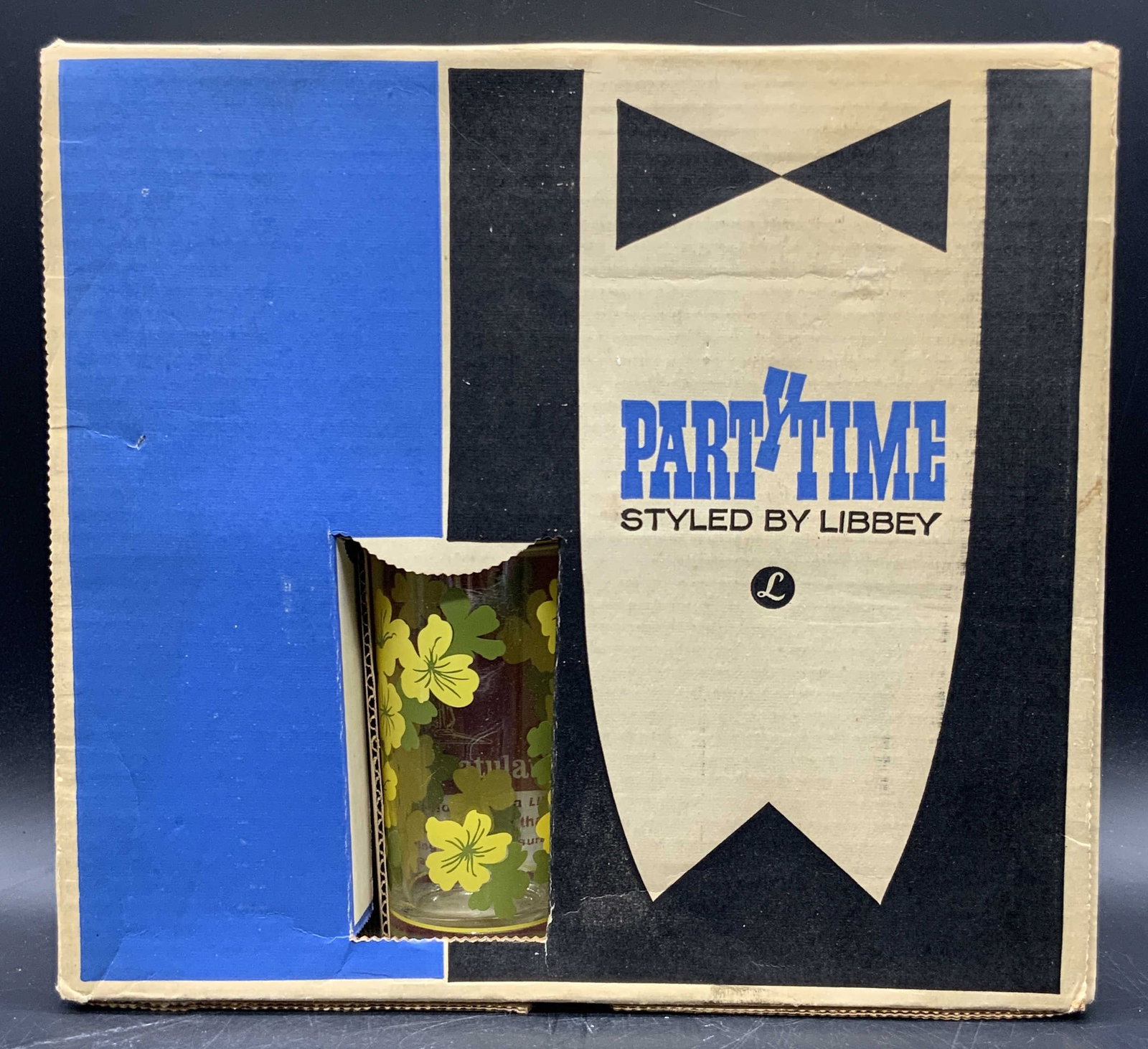 Vntg Party Time Styled By Libbey Dania Glasses, Bx (1 of 8)