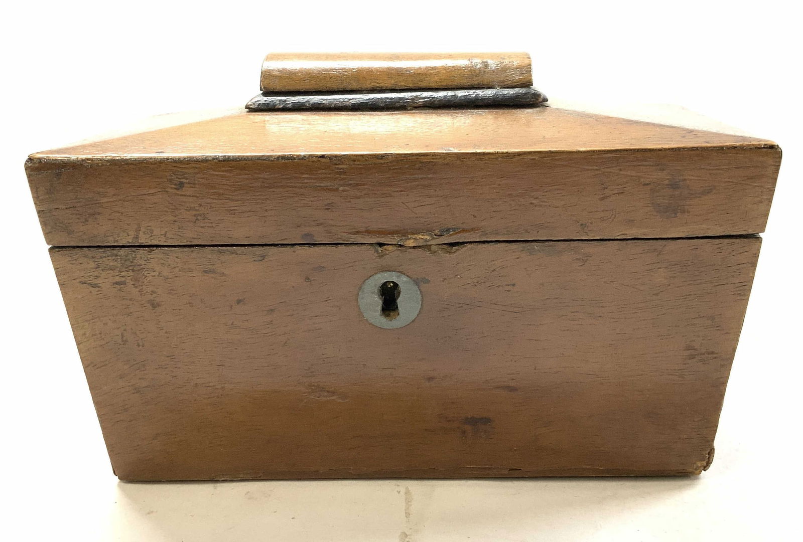 Antique Georgian Sarcophagus Wood Tea Caddy (1 of 9)