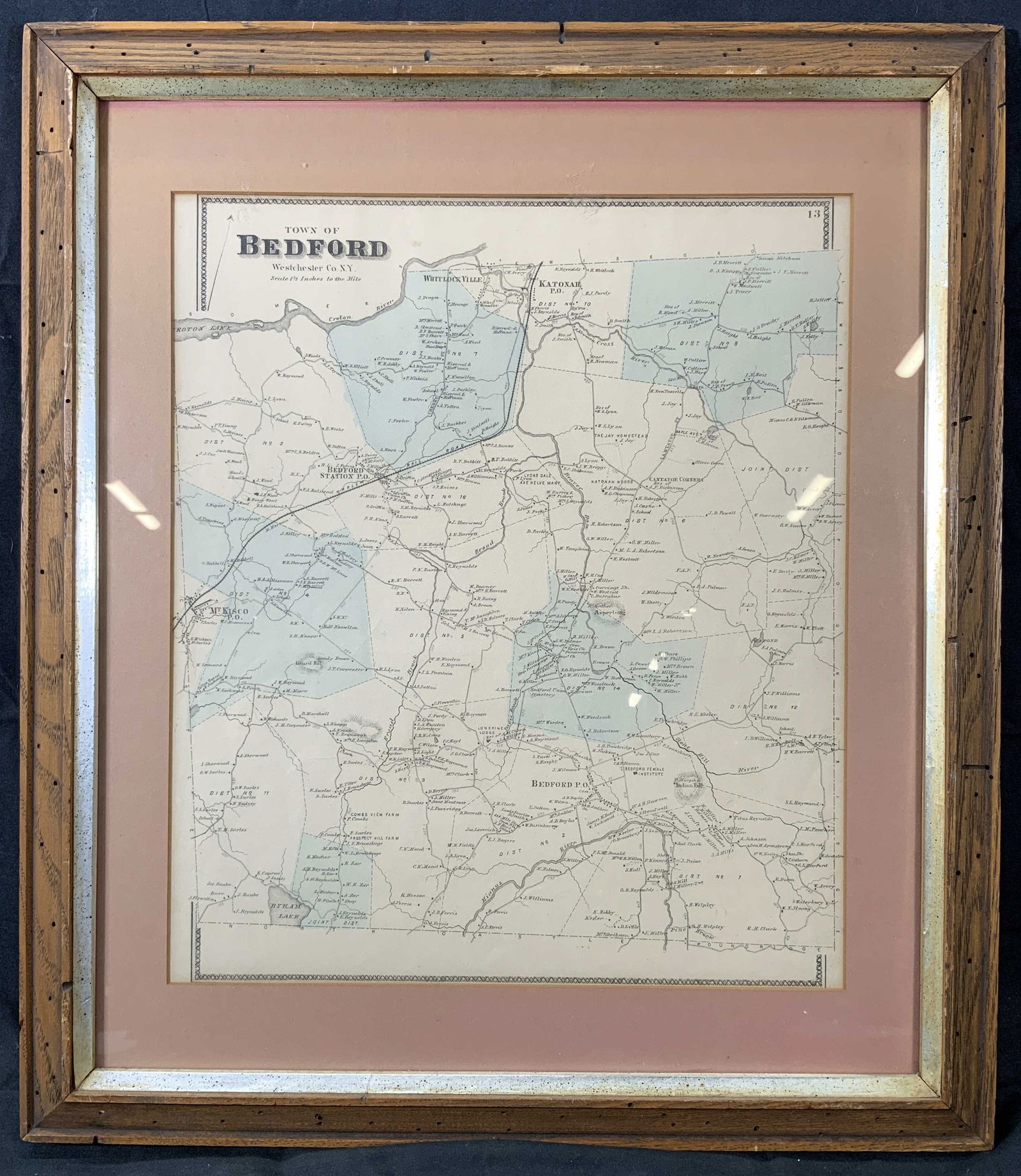 Framed Map Town of Bedford Westchester County (1 of 8)