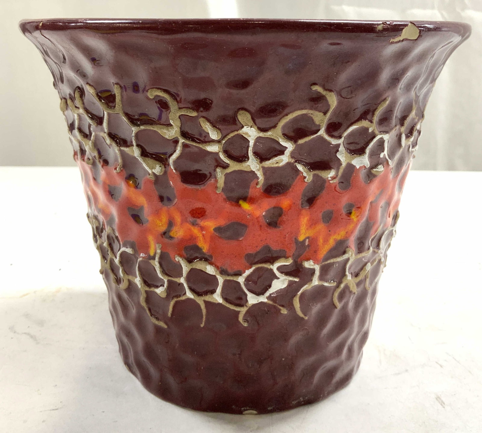 Vntg Hand Crafted Ceramic Planter Vessel (1 of 6)