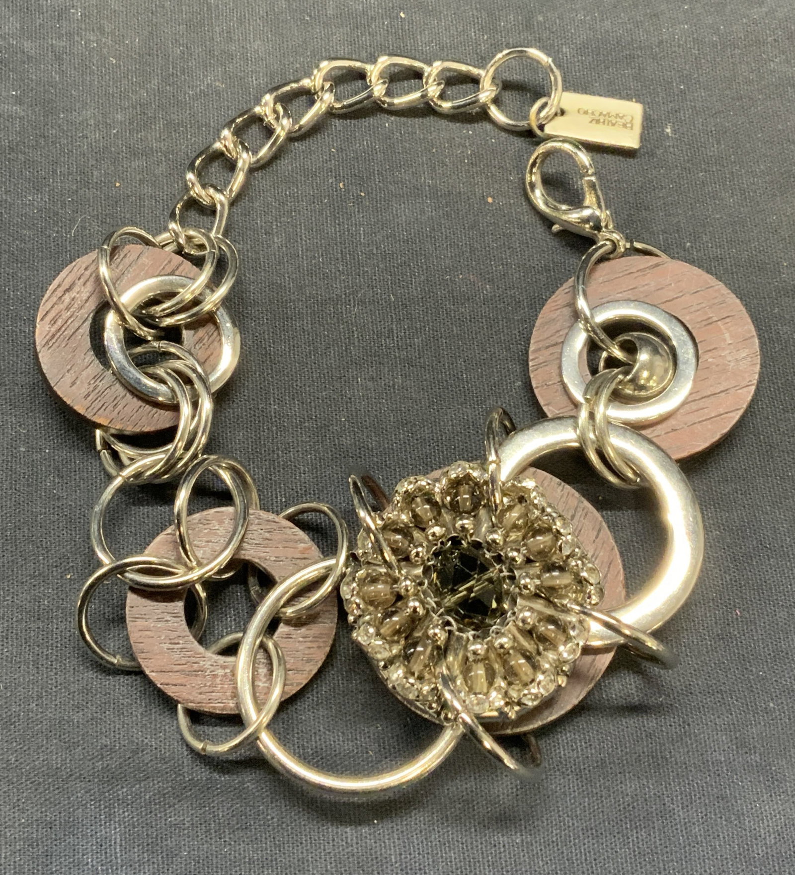 Beatriz Camacho Silver Tone Beaded Bracelet (1 of 6)