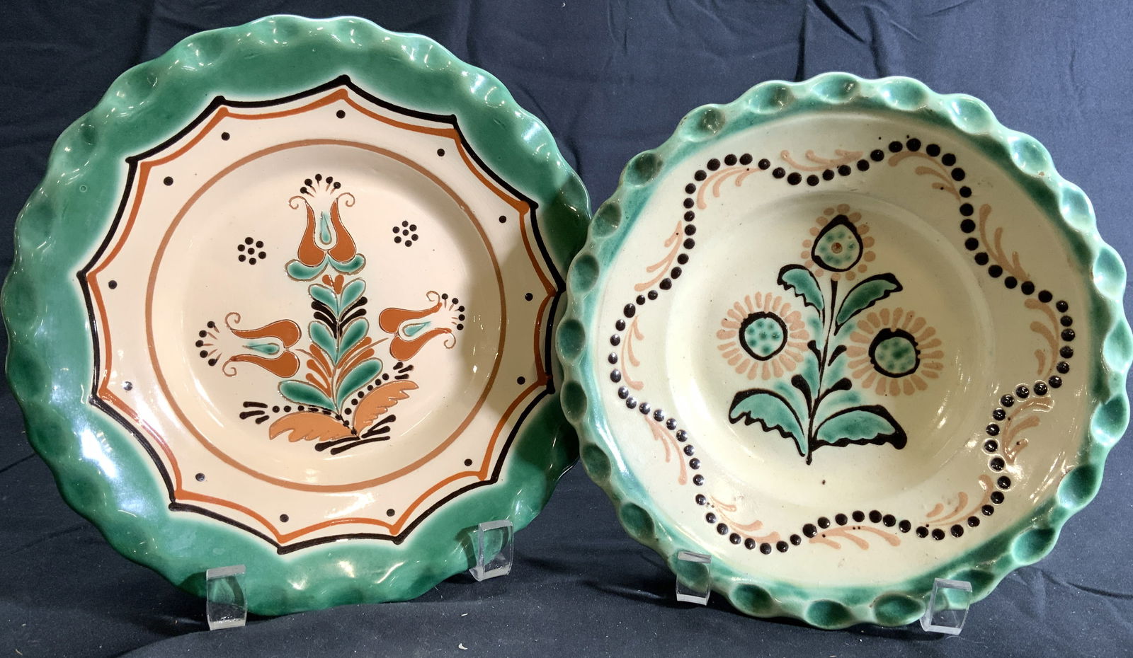 Signed Lot 2 Hand Painted Ceramic Plates (1 of 7)