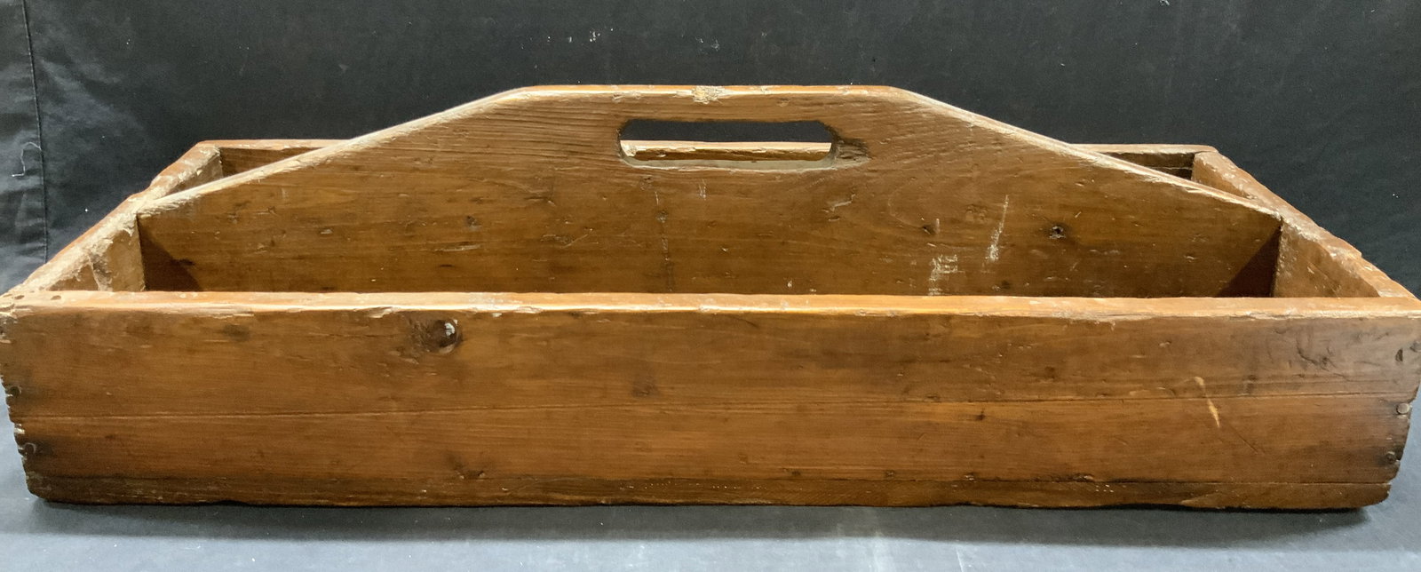 Antq 33 Inch Long Wooden Tool Box (1 of 6)
