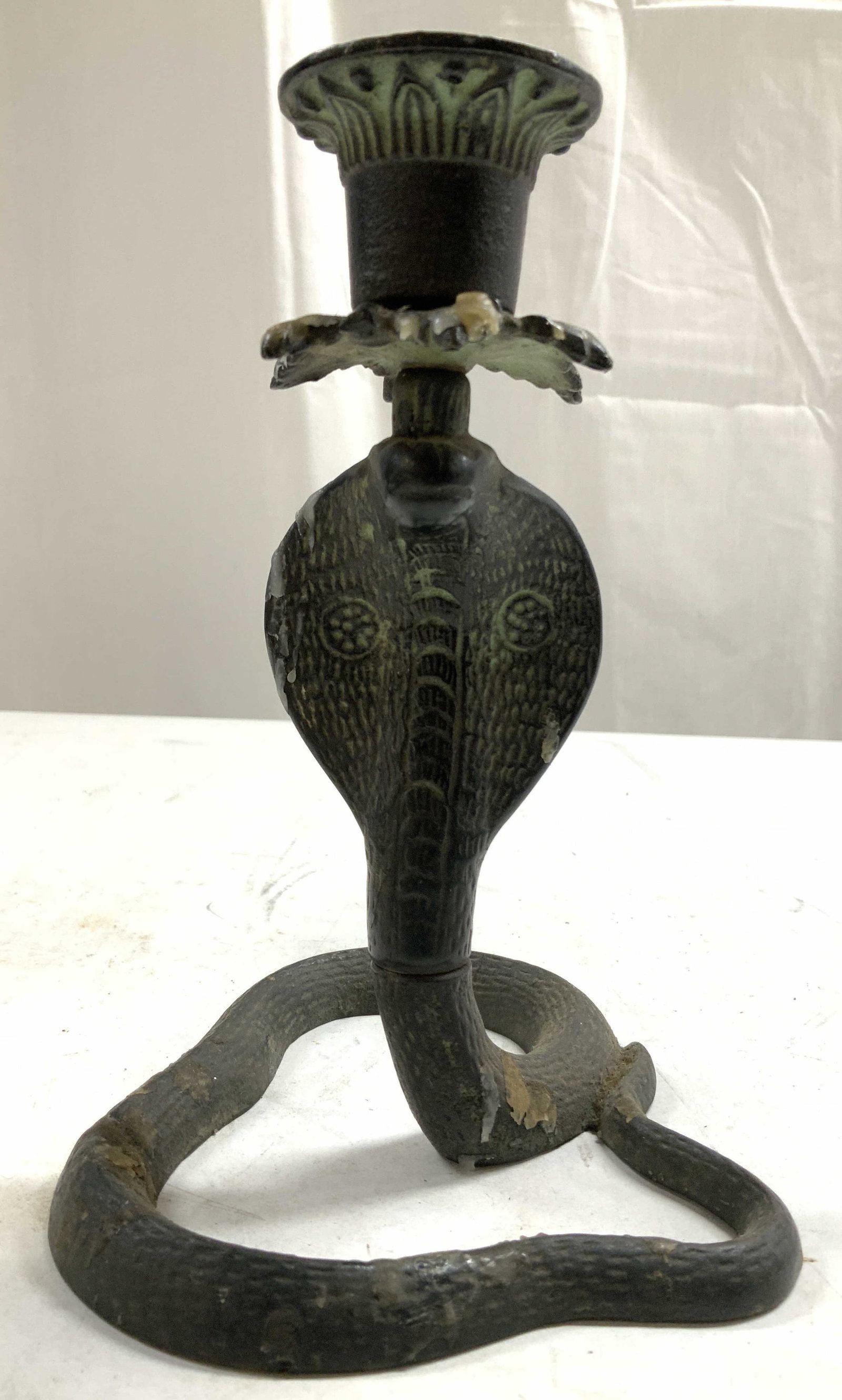 Vintage Iron Cobra Tabletop Candlestick (1 of 7)