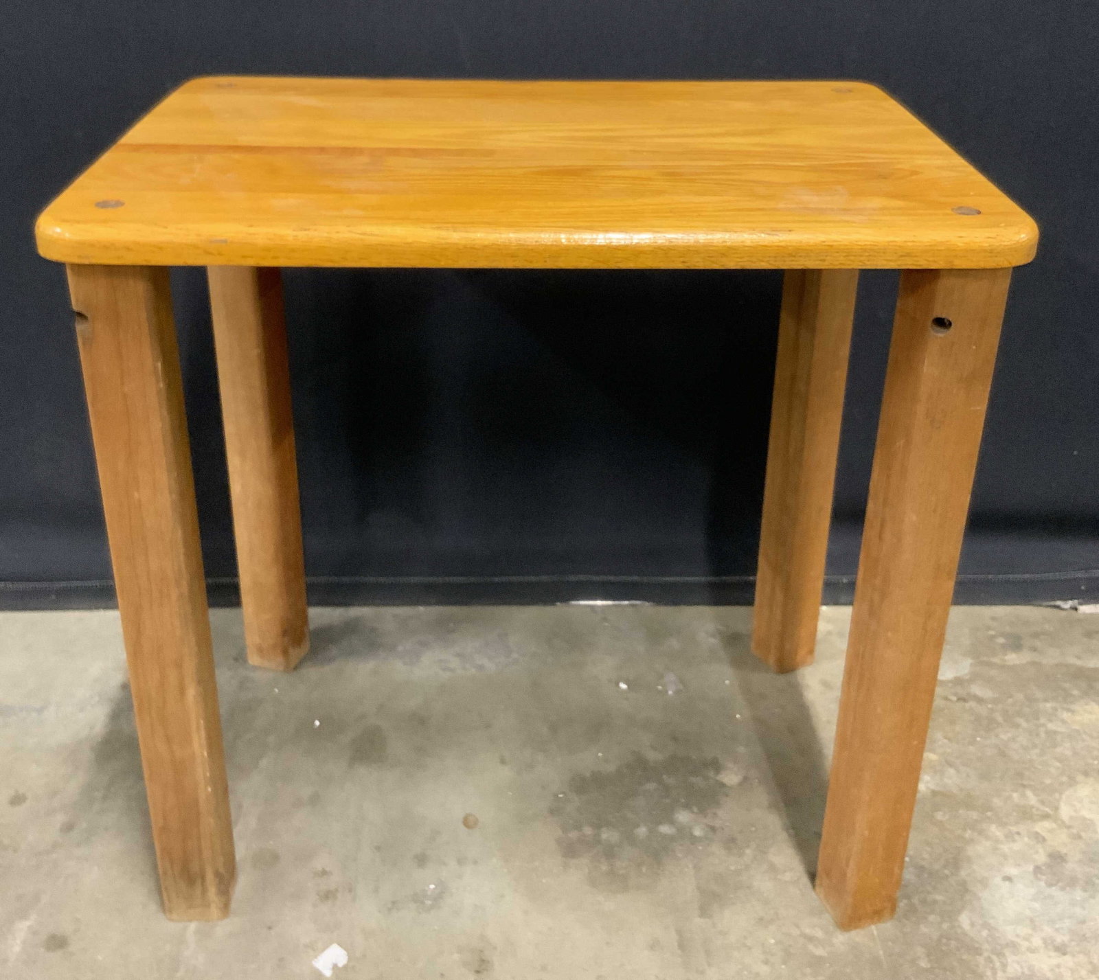 Vintage Rectangular Wooden Side Table (1 of 7)