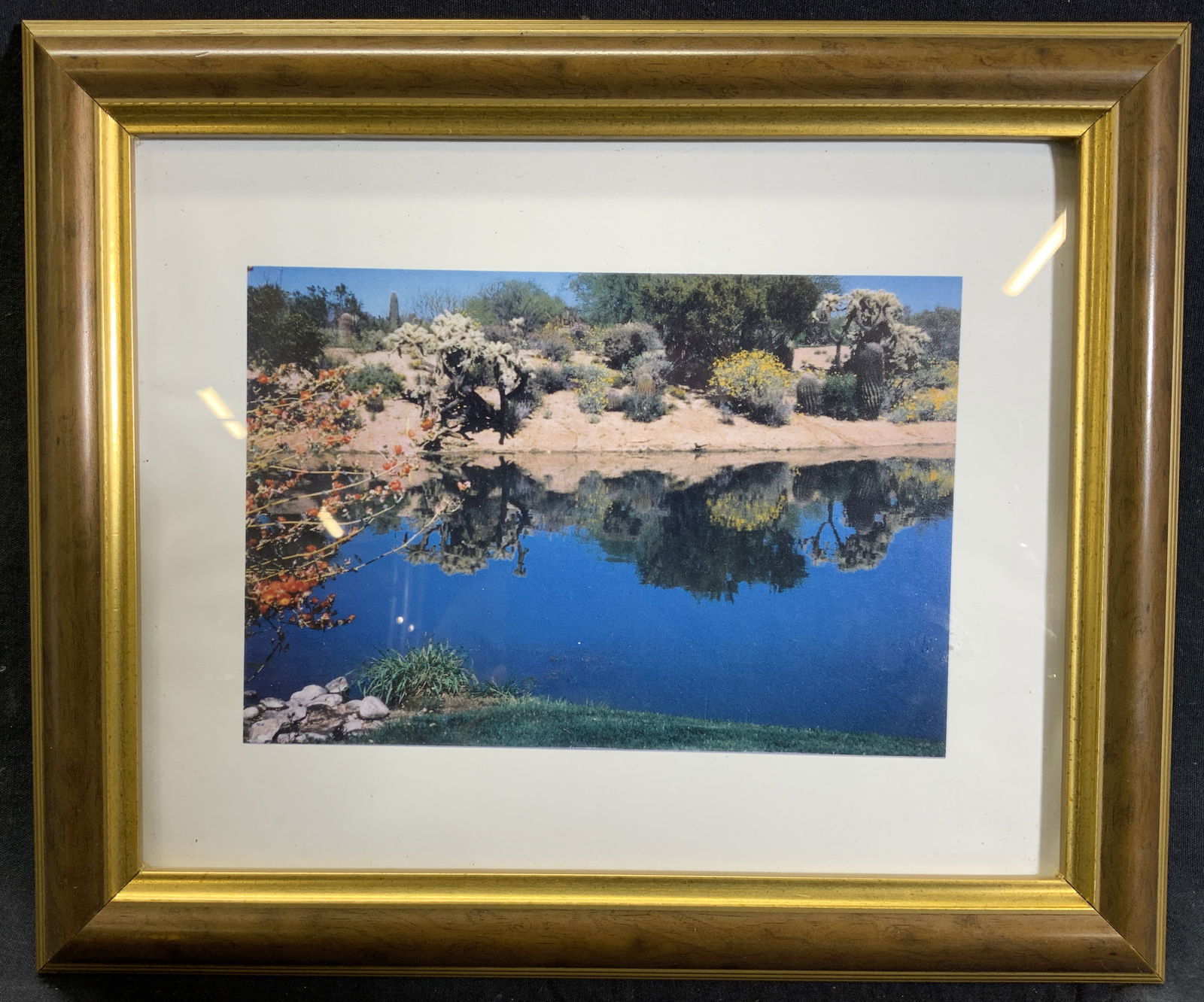 Gilt Framed Desert River Photograph (1 of 8)