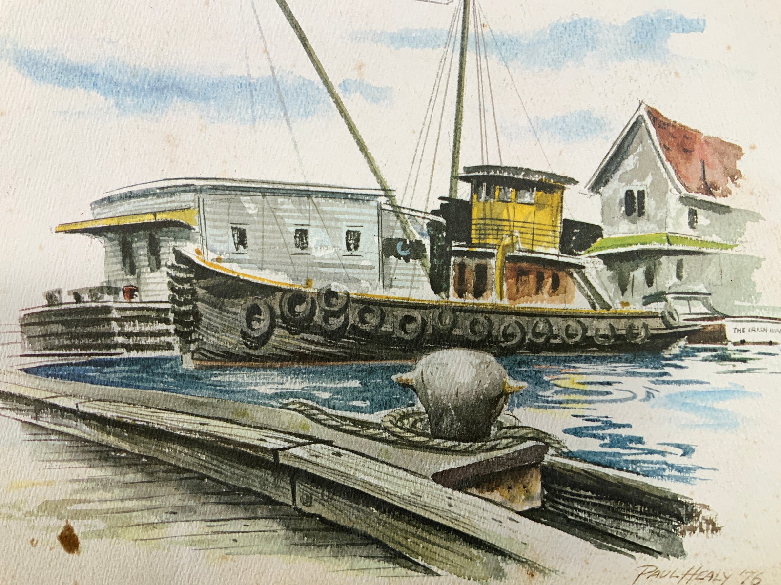 Paul Healy Nautical Harbor Watercolor Lithograph (1 of 8)