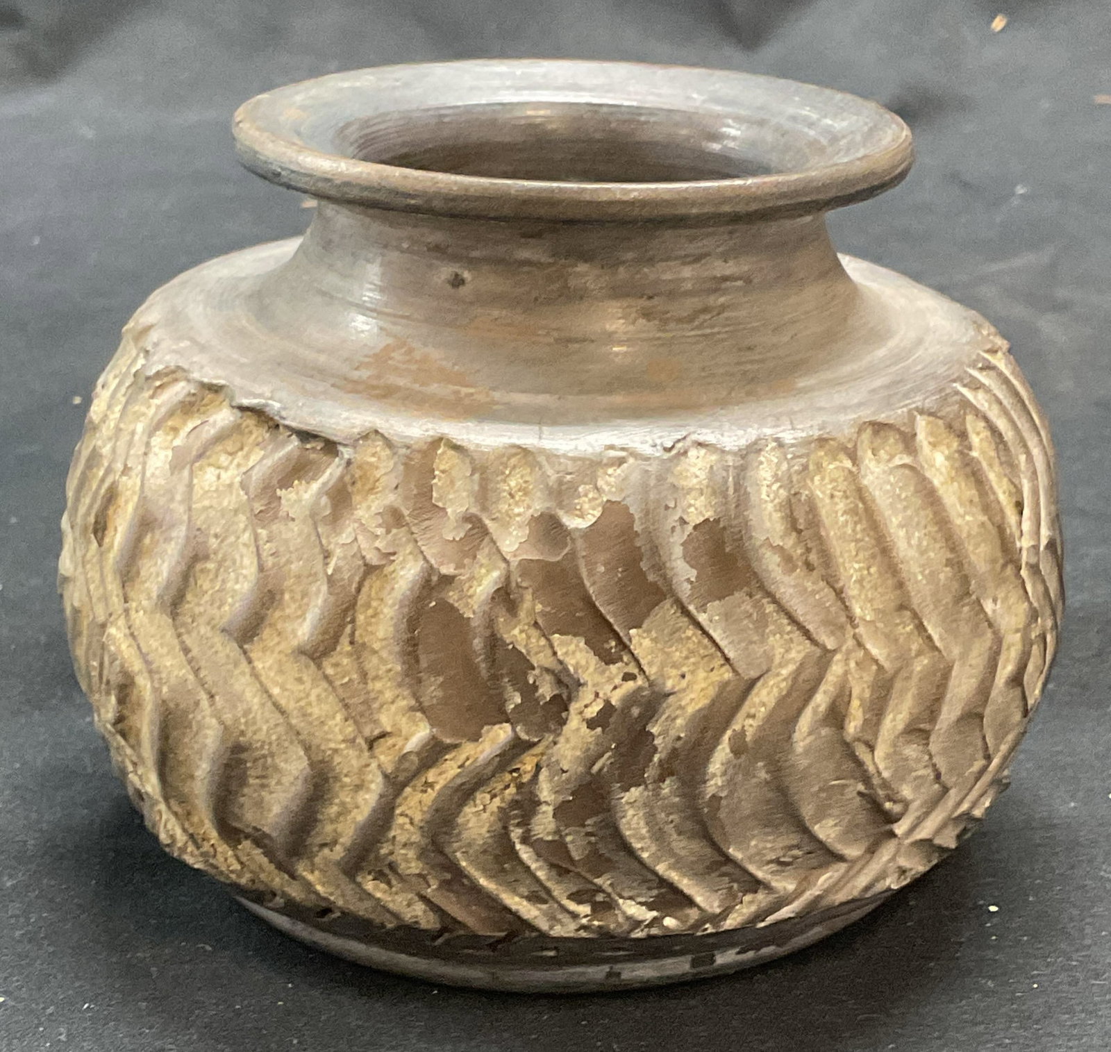 Signed Ceramic Silver Metallic Glaze Vase (1 of 7)