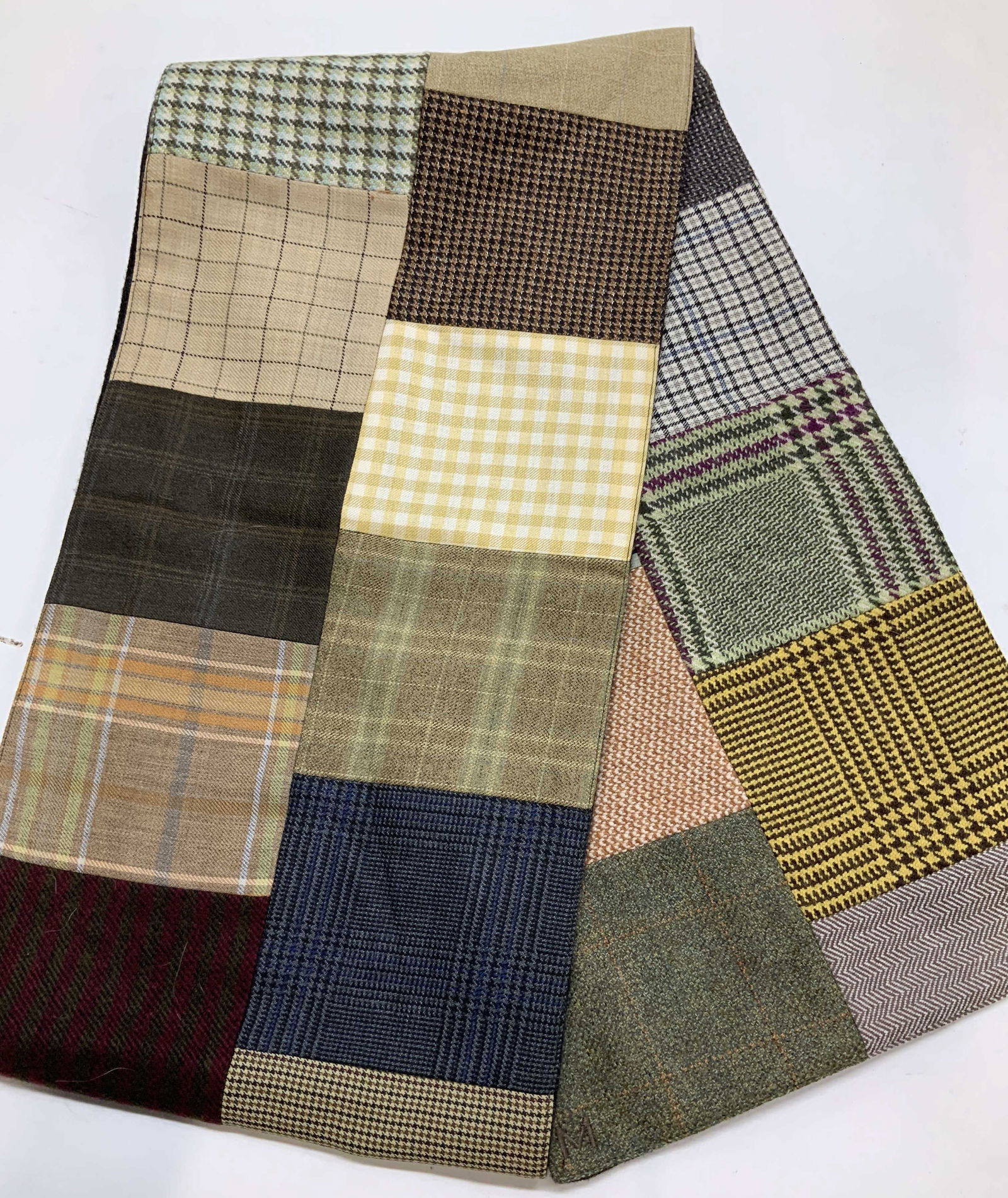 Wool Patchwork Mens Scarf (1 of 5)