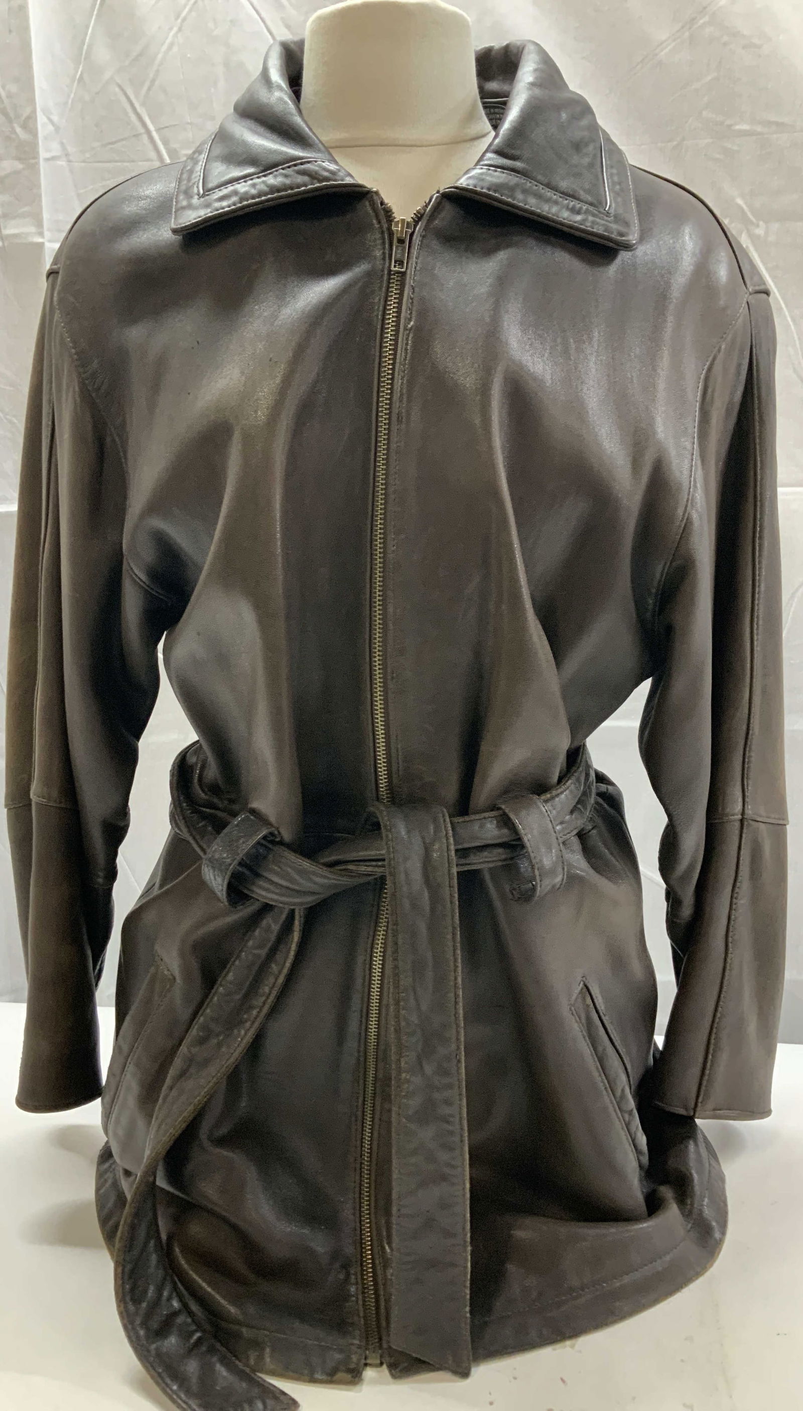 Tiboa Leathers Leather Jacket with Belt (1 of 9)