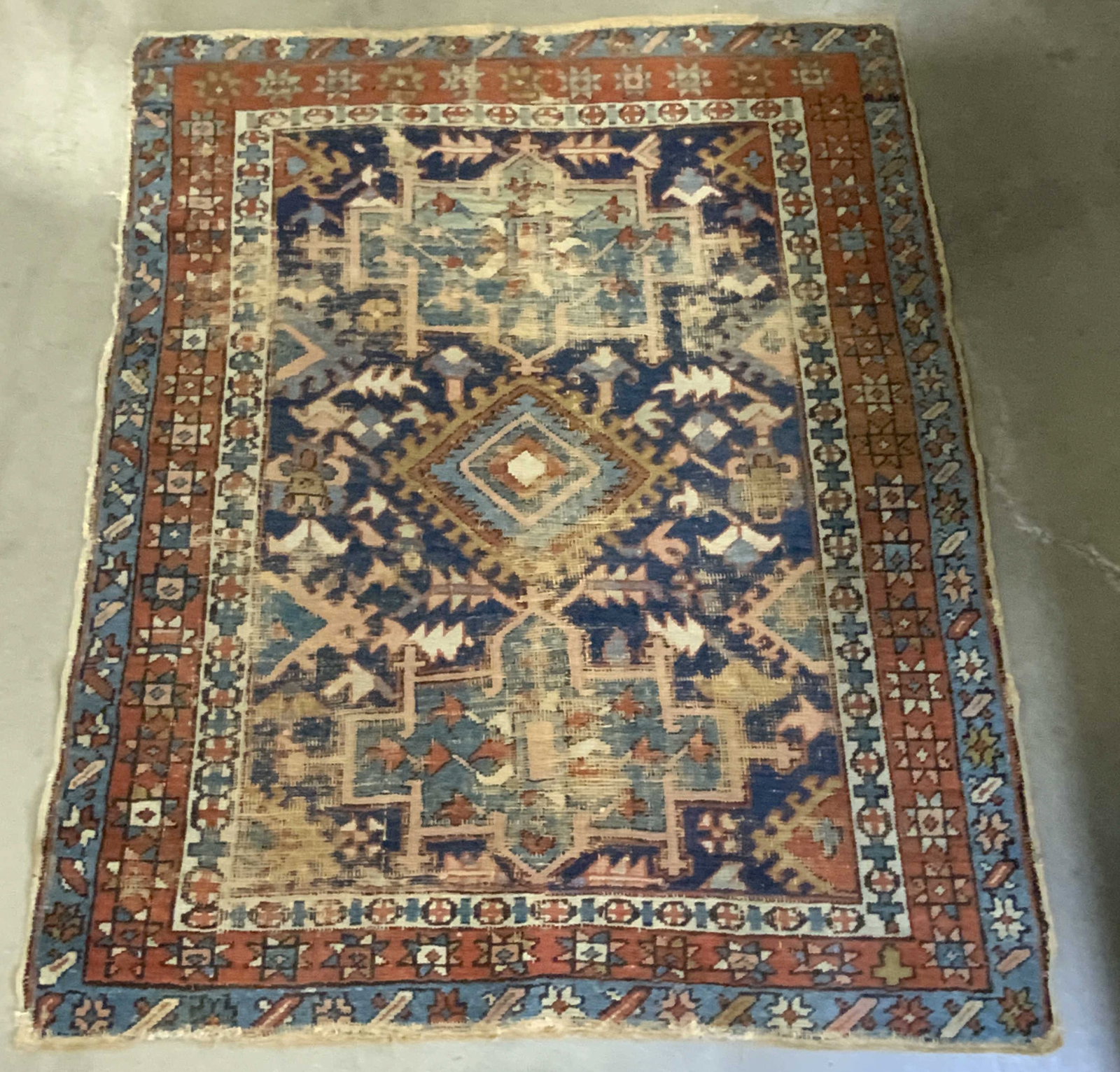 Vintage Persian Multicolored Geometric Pattern Rug (1 of 9)