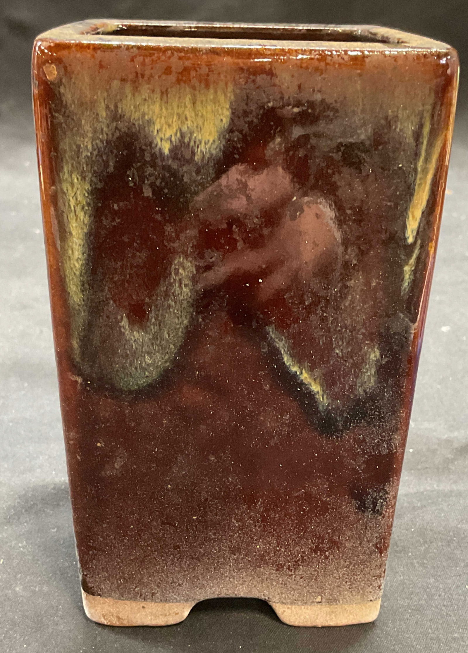 Dark Red Salt Glaze Ceramic Planter (1 of 6)