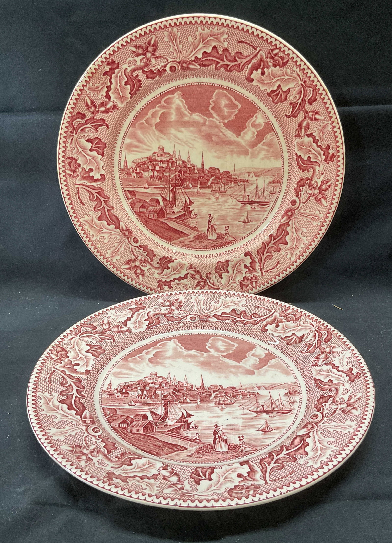 Pair Vntg Johnson Bros Boston Ceramic Plates (1 of 7)