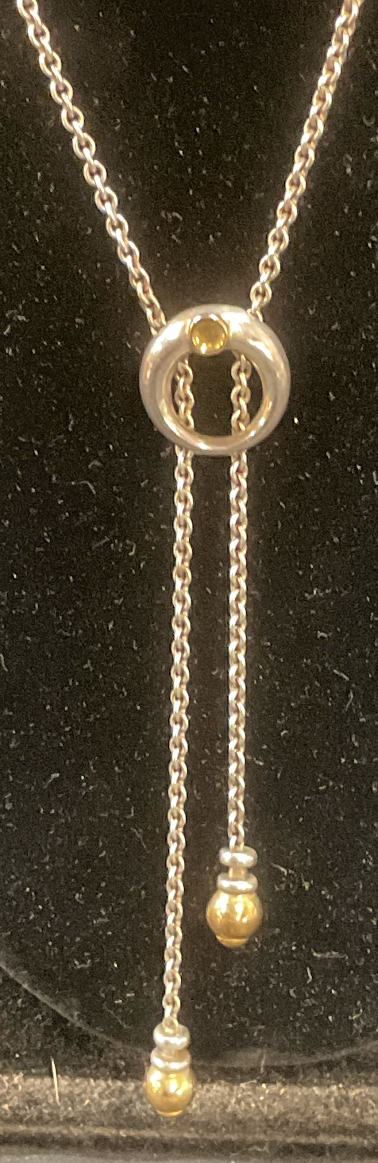 Signed Sterling Silver & 18k Gold Necklace (1 of 7)