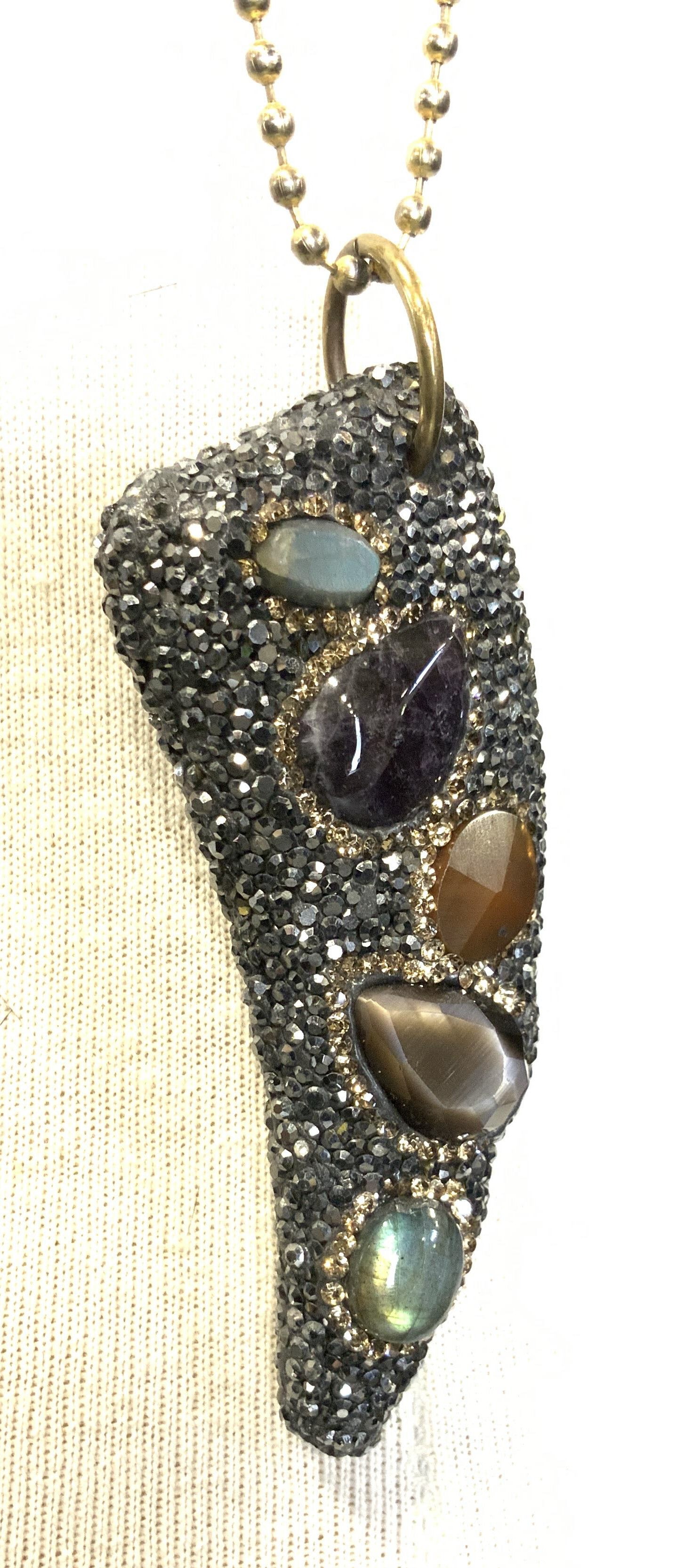 Multi Gemstone & Crystal Pendant Necklace (1 of 6)