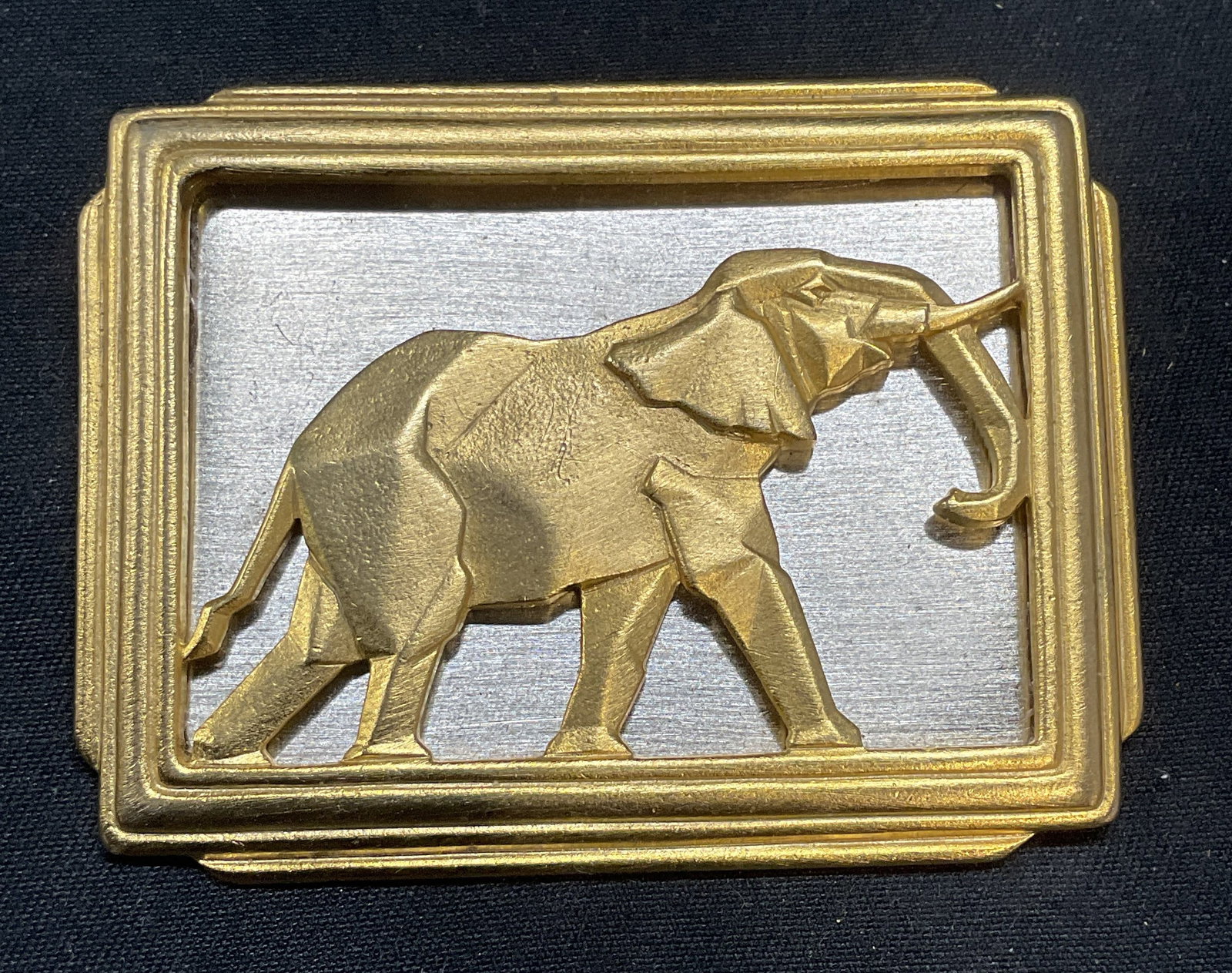 Vintage JJ Gold & Silver Tone Elephant Brooch (1 of 6)