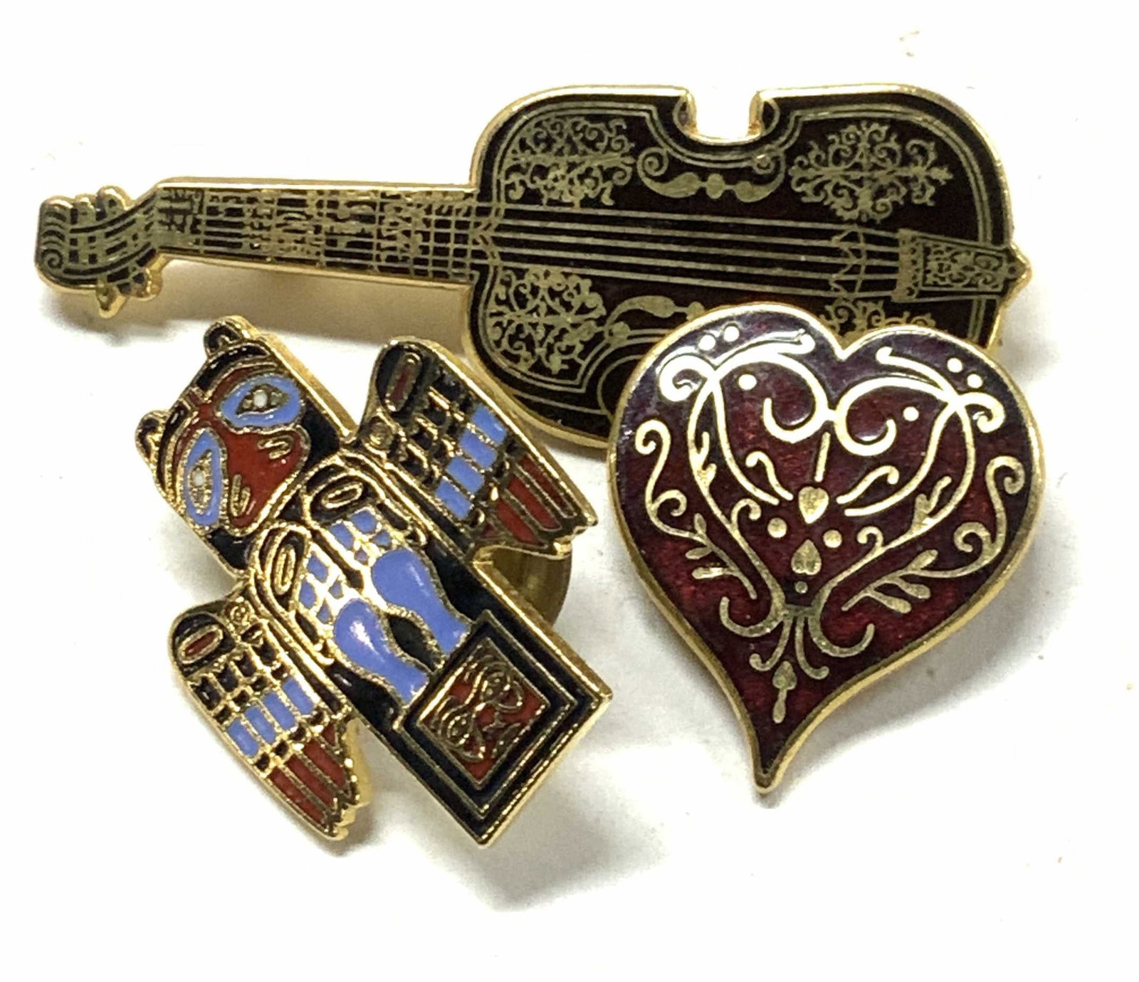 3 MMA Violin & Heart Brooches, Totem Bird Brooch (1 of 6)