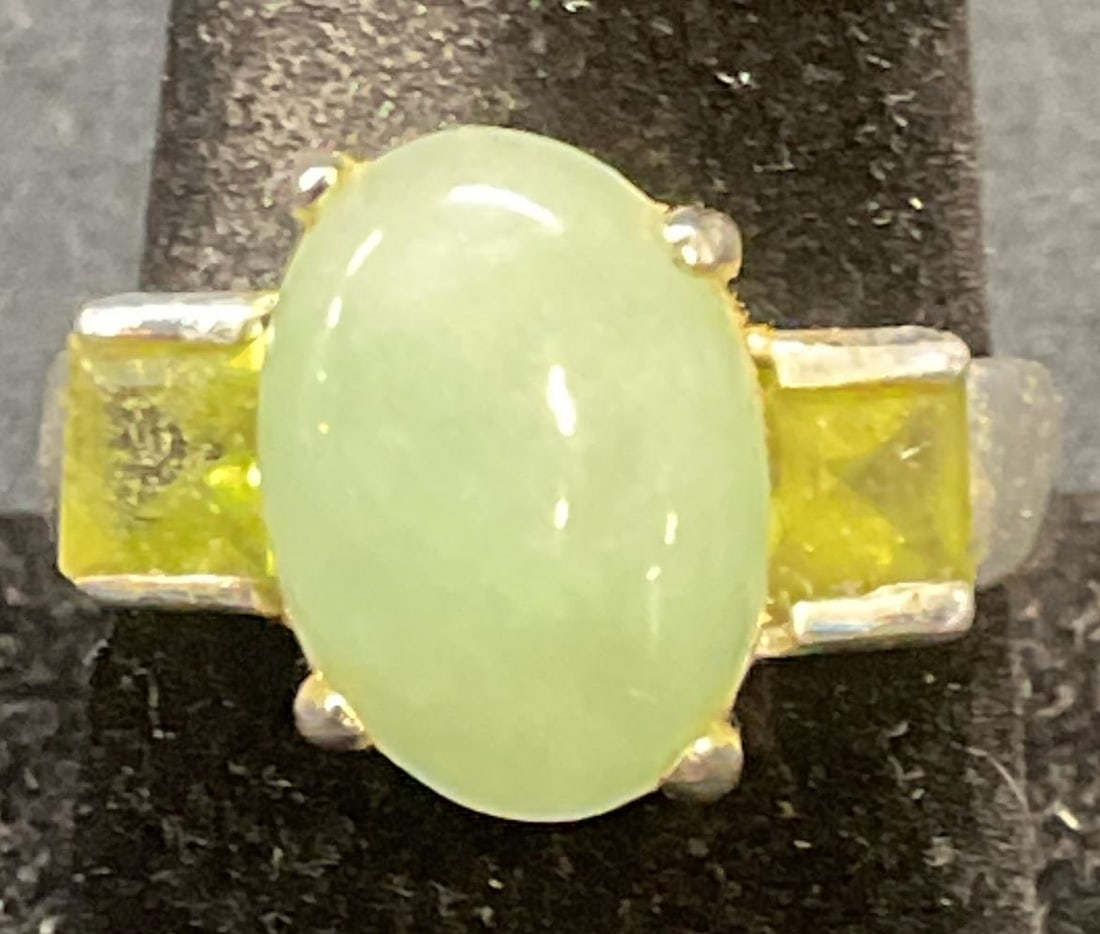 Sterling Silver Blue & Green Gemstone Ring (1 of 6)