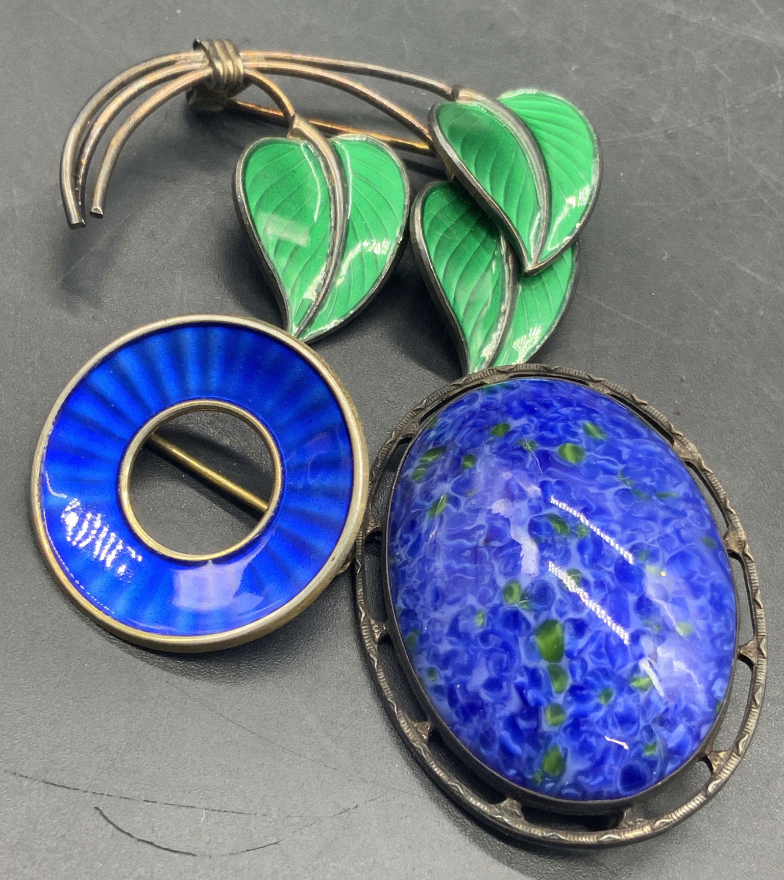 Lot 3 STERLING SILVER Vintage Brooches, Norway + (1 of 10)