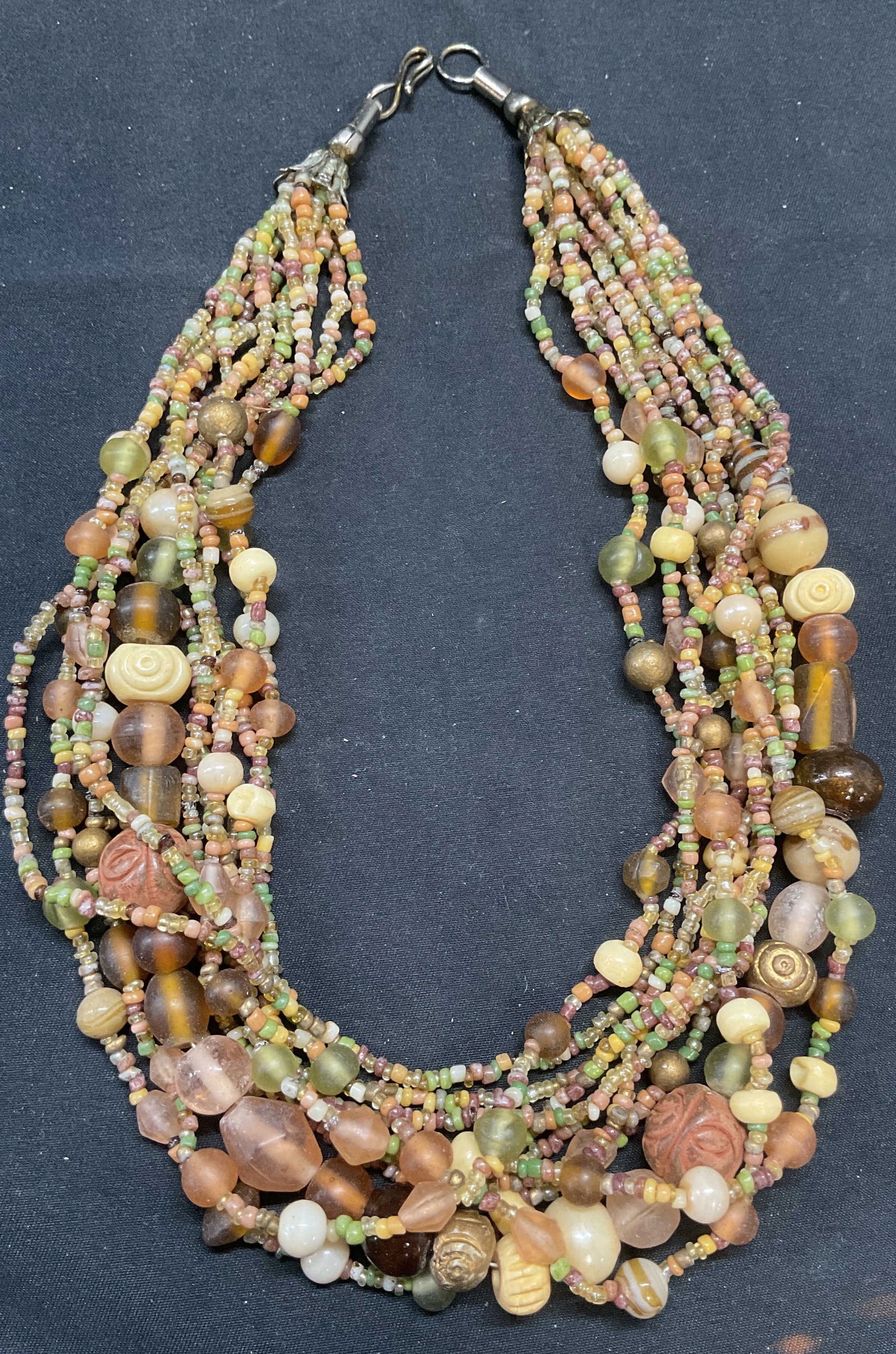 Art Glass Seed Bead Multi Strand Necklace (1 of 6)