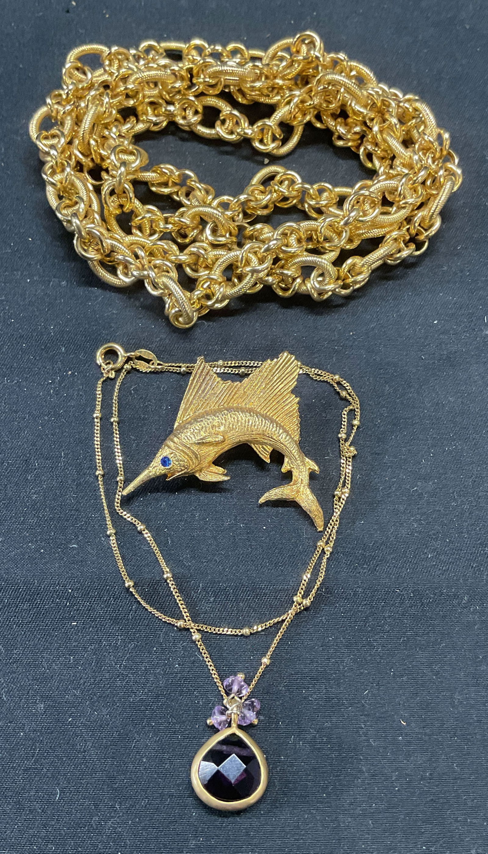 Lot 3 Sterling Silver Amethyst Pendant Necklace + (1 of 7)