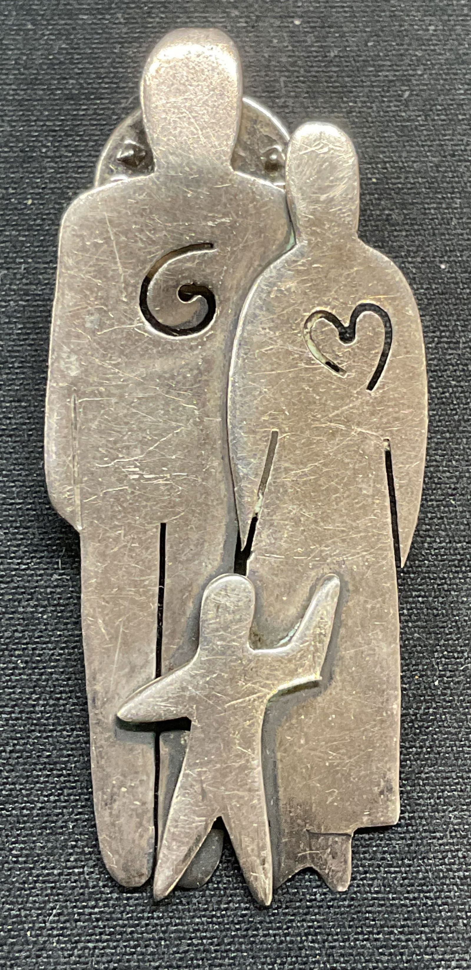 Far Fetched Sterling Silver Family Pin, Mexico (1 of 6)