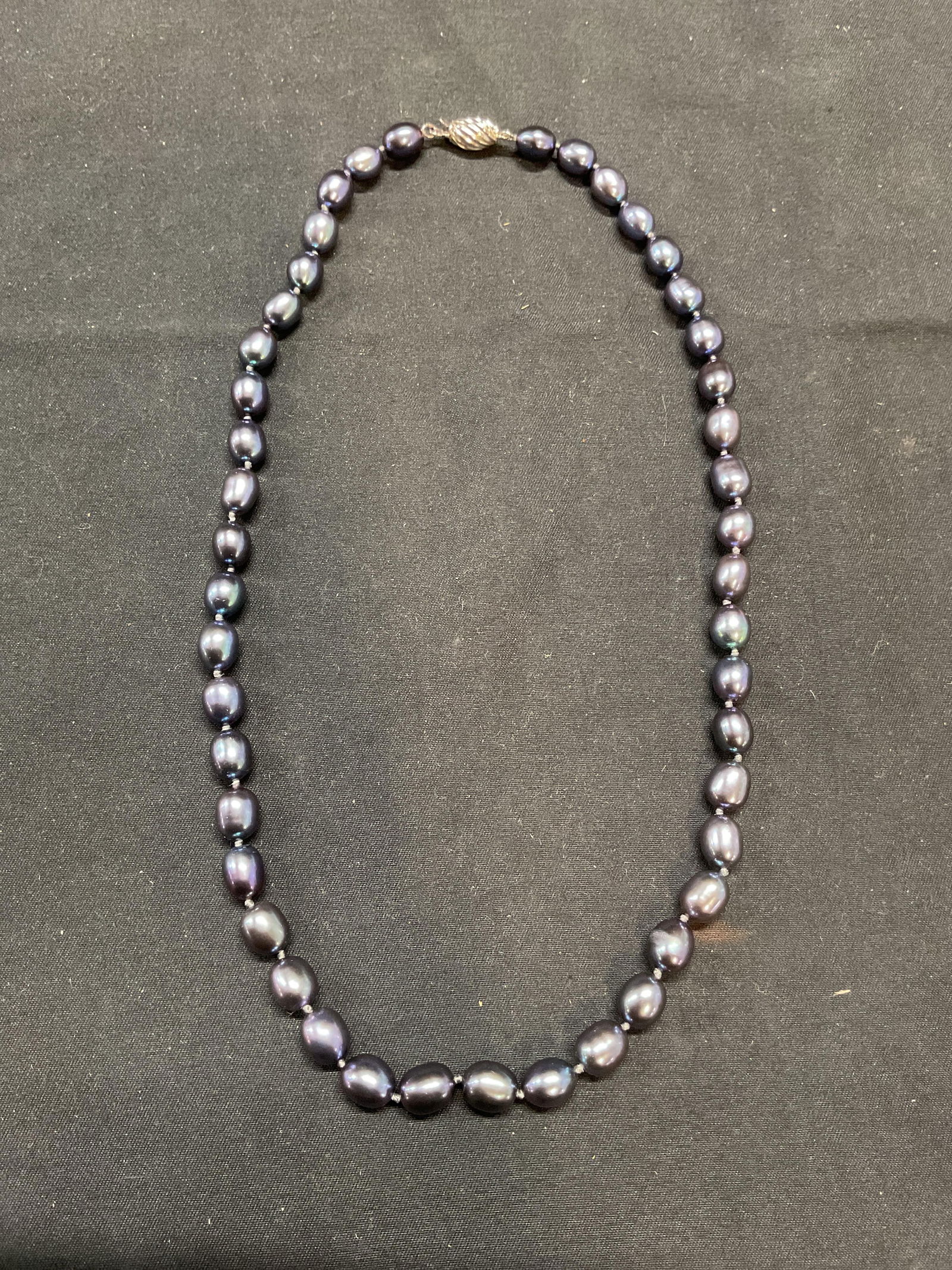 Tahitian Pearl Choker Necklace, 14k Gold Clasp (1 of 7)