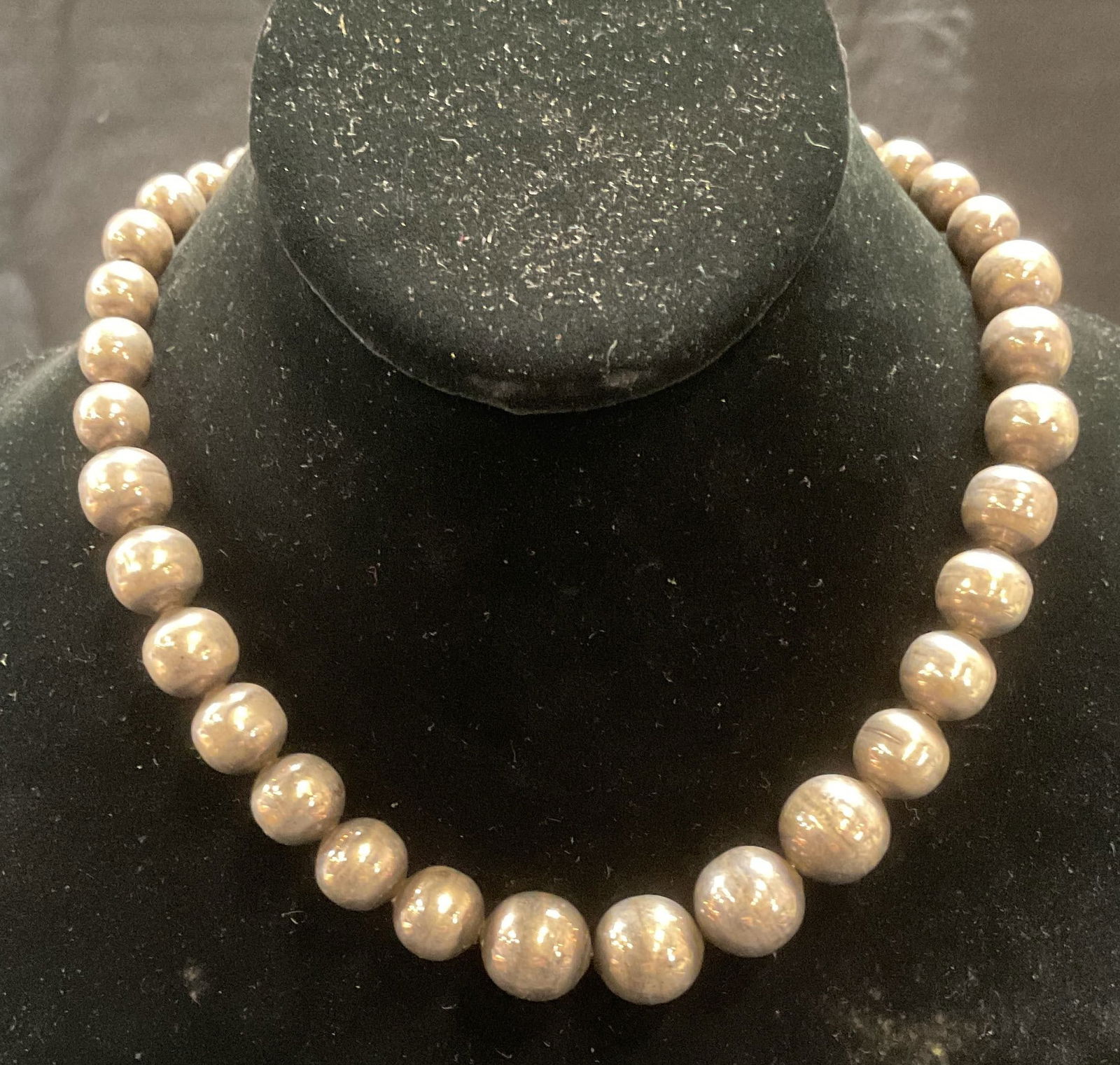 Vintage Sterling Silver Beaded Choker Necklace (1 of 7)