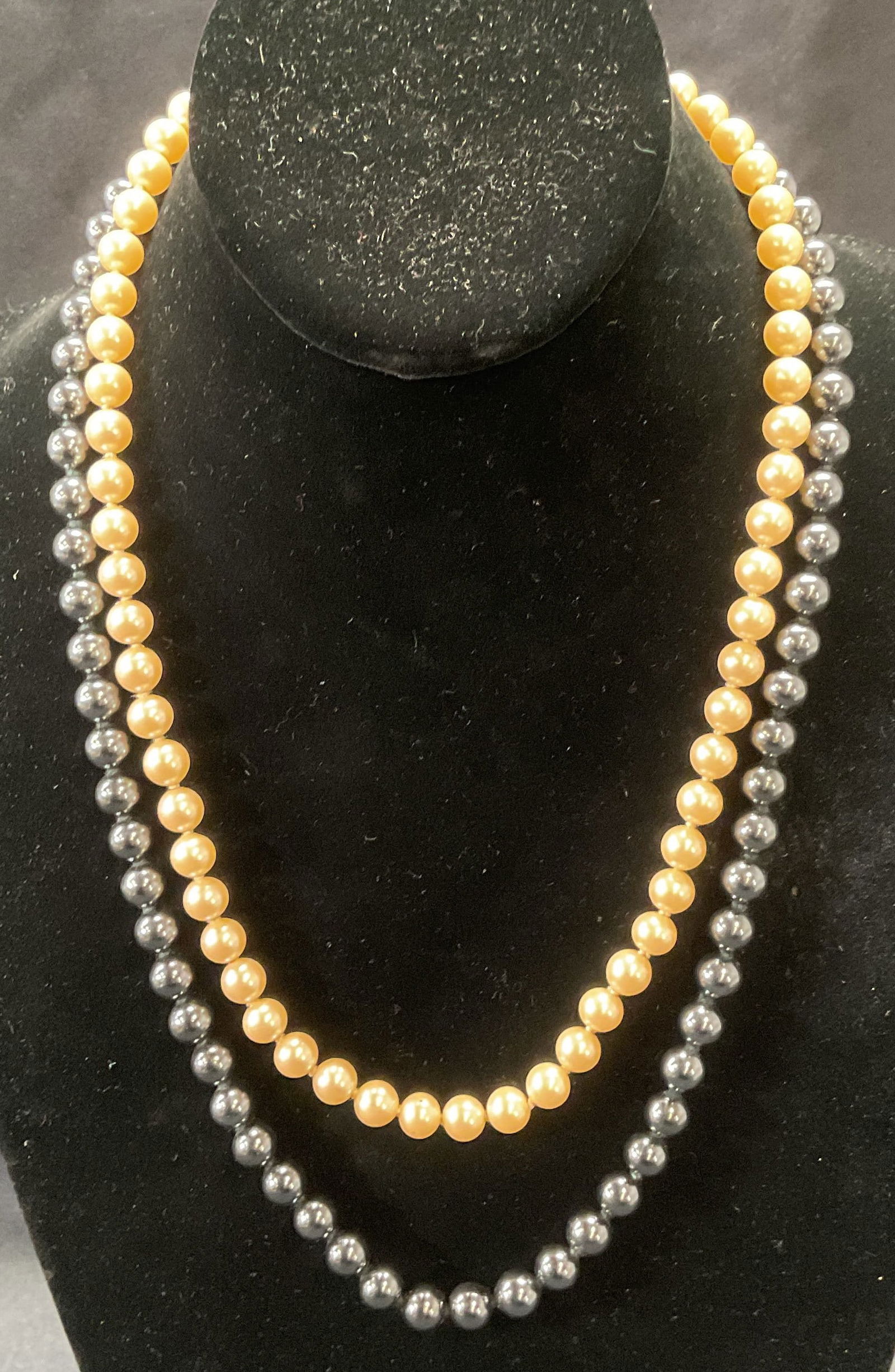 Faux Pearl Beaded Double Strand Necklace (1 of 6)