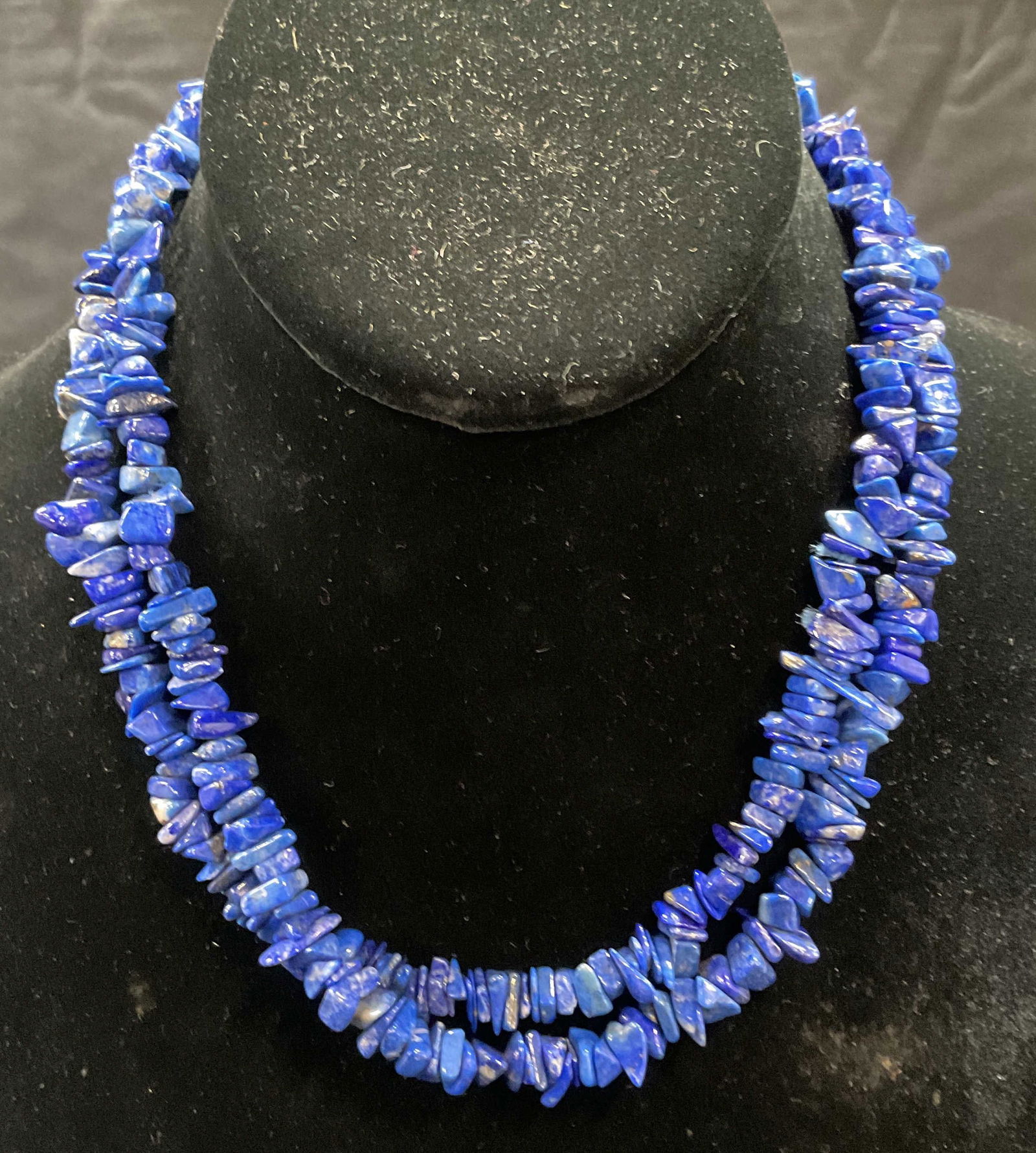 Lapis Lazuli Chip Beaded Necklace (1 of 6)
