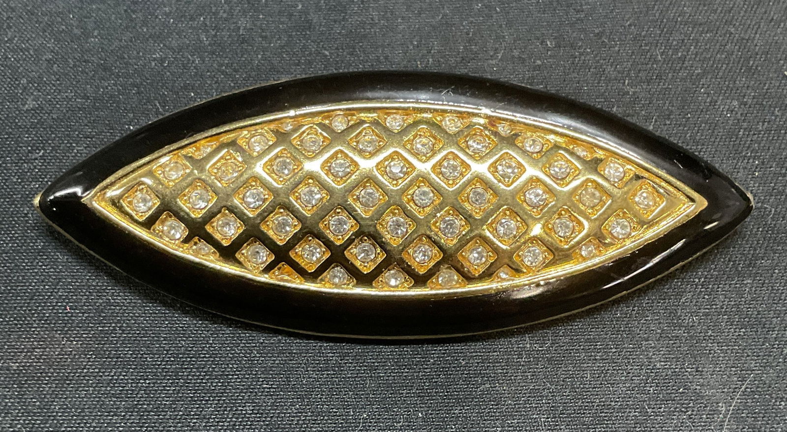 Vintage Monet Gold Tone Crystal Brooch (1 of 6)