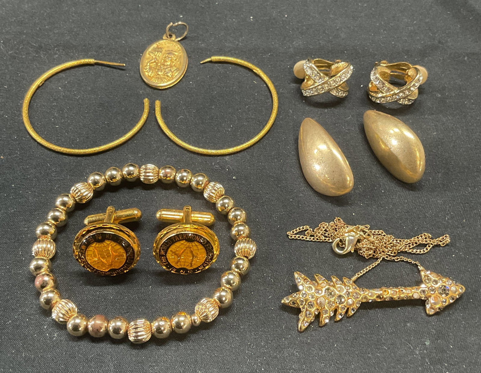 Lot 7 Alexis BITTAR Gold Tn Arrow Necklace + (1 of 7)